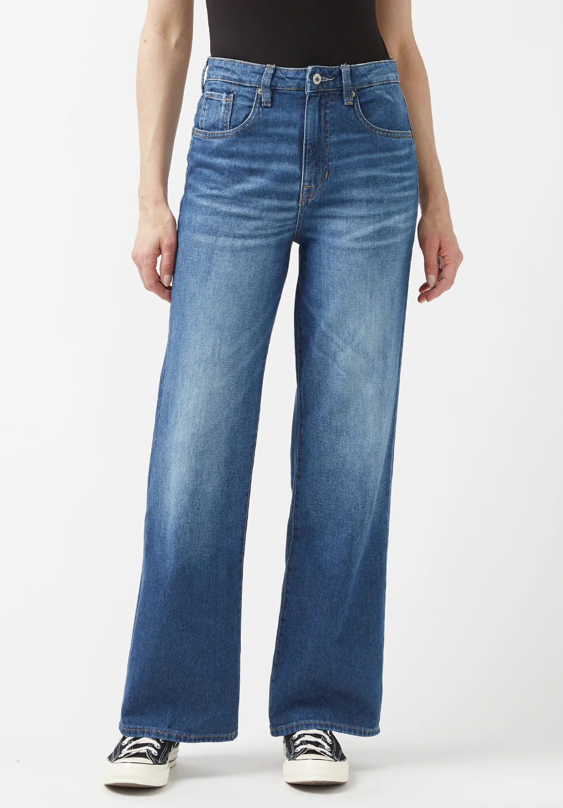 High Rise Wide Leg Addie Women's Jeans, Indigo - BL15817 - Image 6