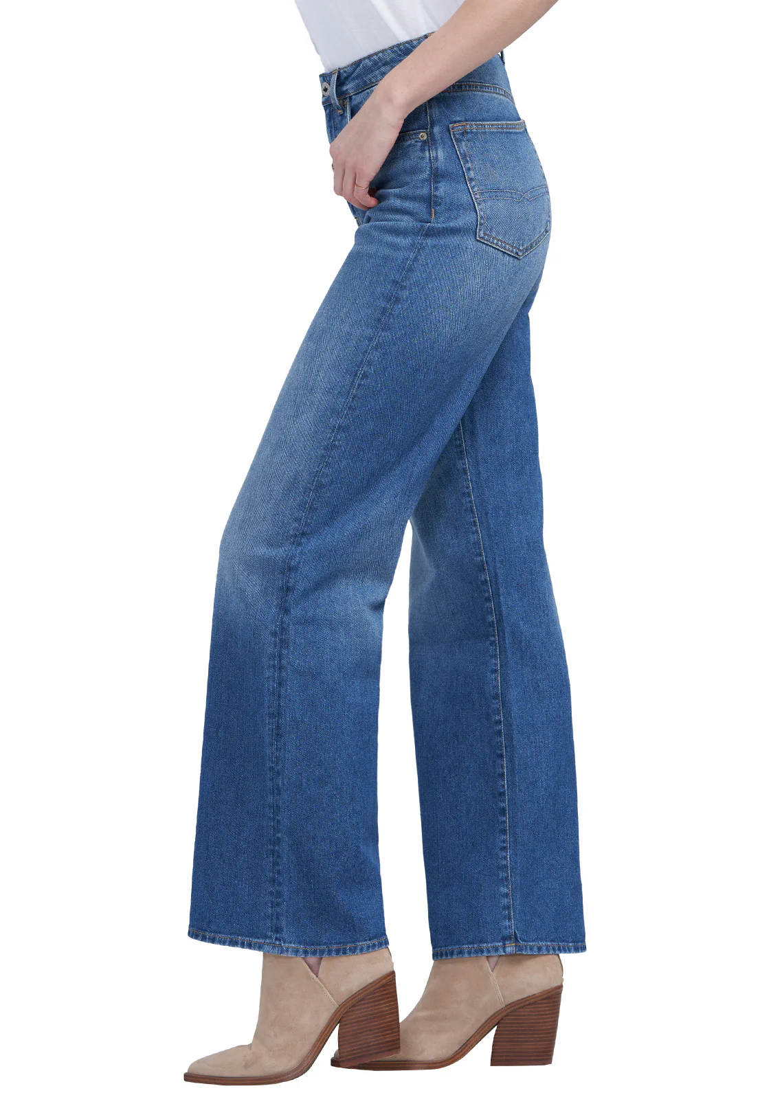 High Rise Wide Leg Addie Women's Jeans, Indigo - BL15817 - Image 8