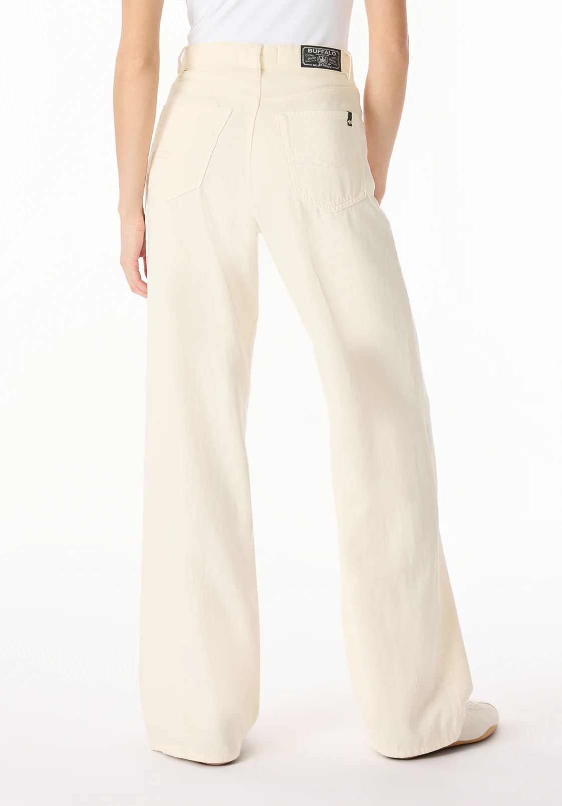 High Rise Wide Leg Addie Women's Pants, Vanilla Ice - BL16083 - Image 4