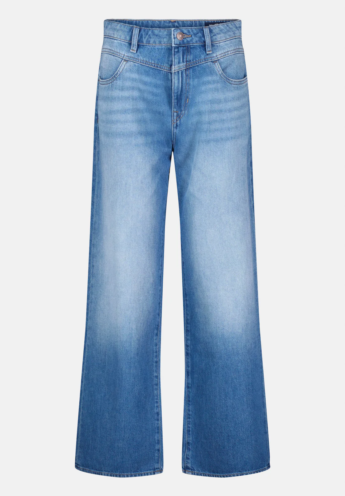 High Rise Wide Leg Addie Women's Jeans, Sanded Blue - BL16132 - Image 5