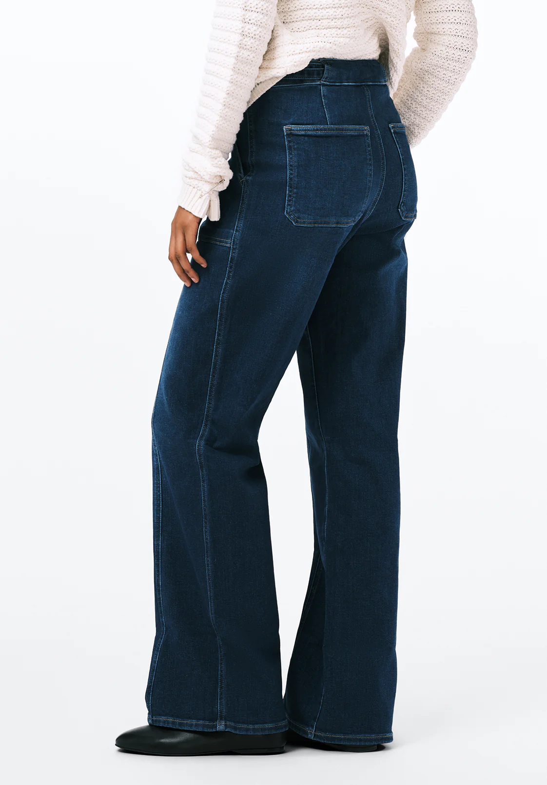 High Rise Wide Leg Addie Women's Jeans, Indigo - BL16133 - Image 4