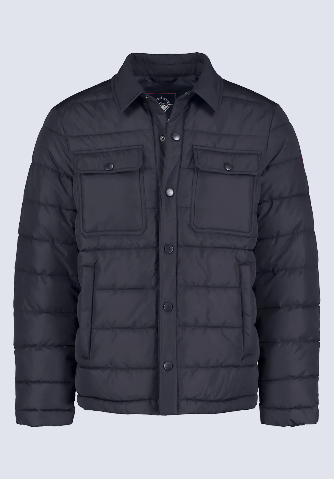 Aiden Men's Quilted Button-Front Jacket, Black - OBMFJ001 - Image 6