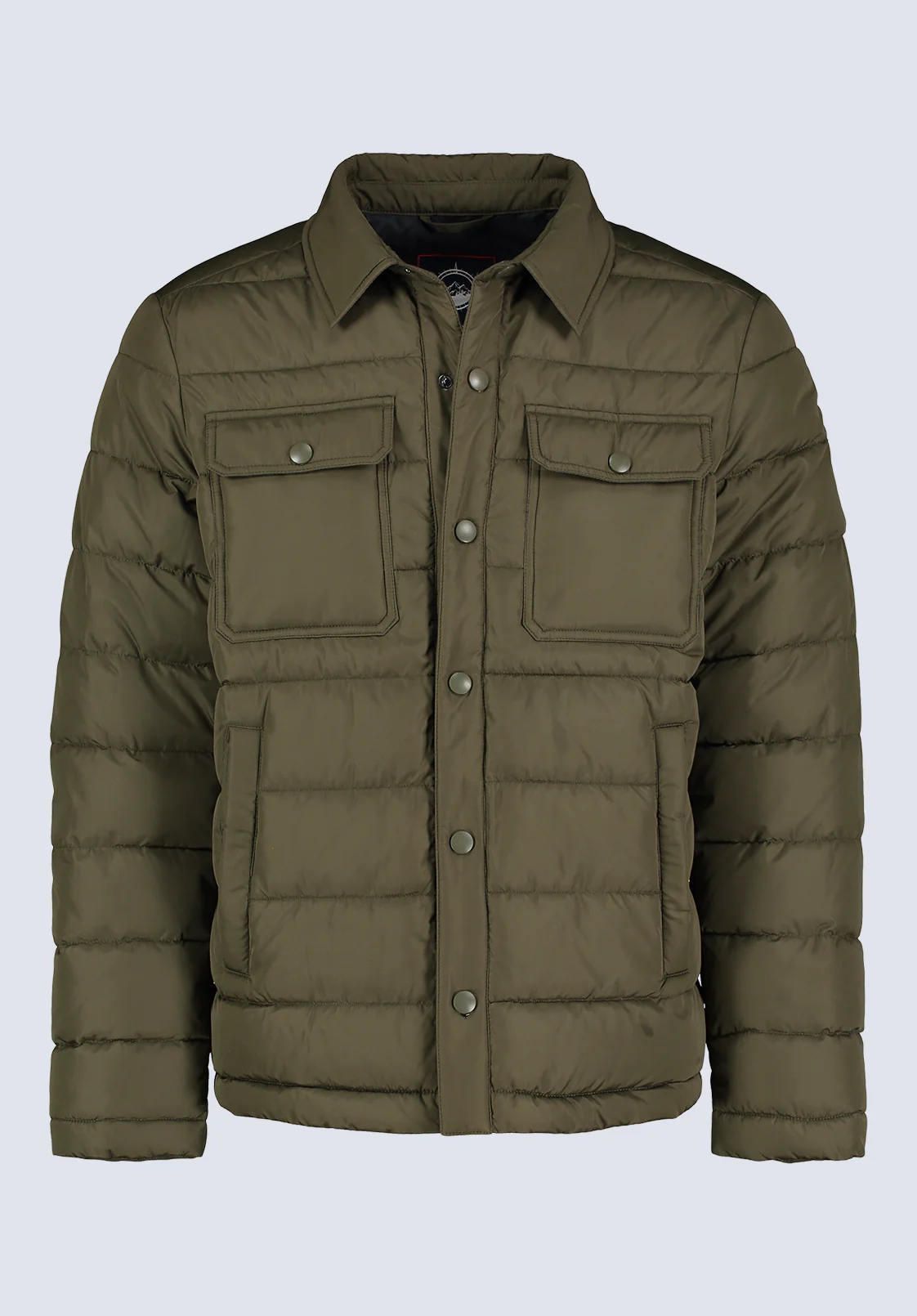 Aiden Men's Quilted Button-Front Jacket, Green - OBMFJ001 - Image 5