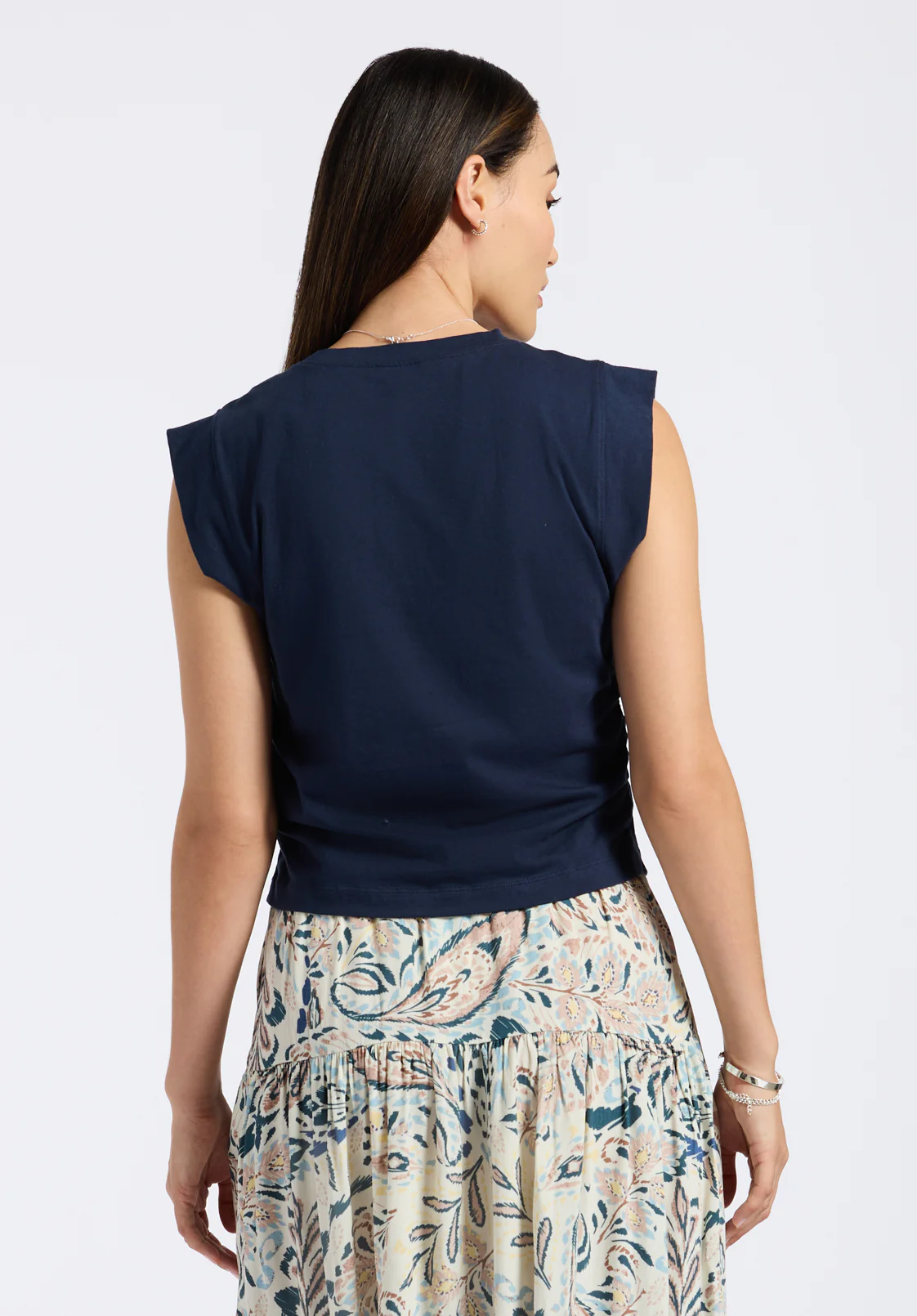 Alanis Women's Sleeveless Top, Navy - KT0206P - Image 3