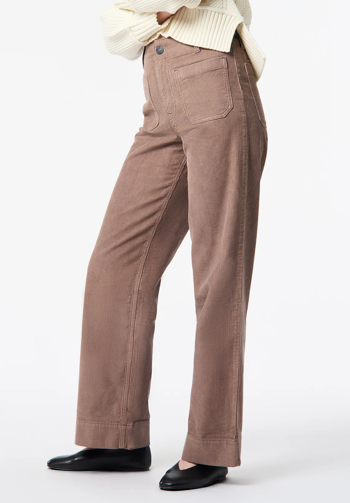 High Rise Wide Leg Adele Women's Pants, Leafless Tree - BL16138 - Image 3
