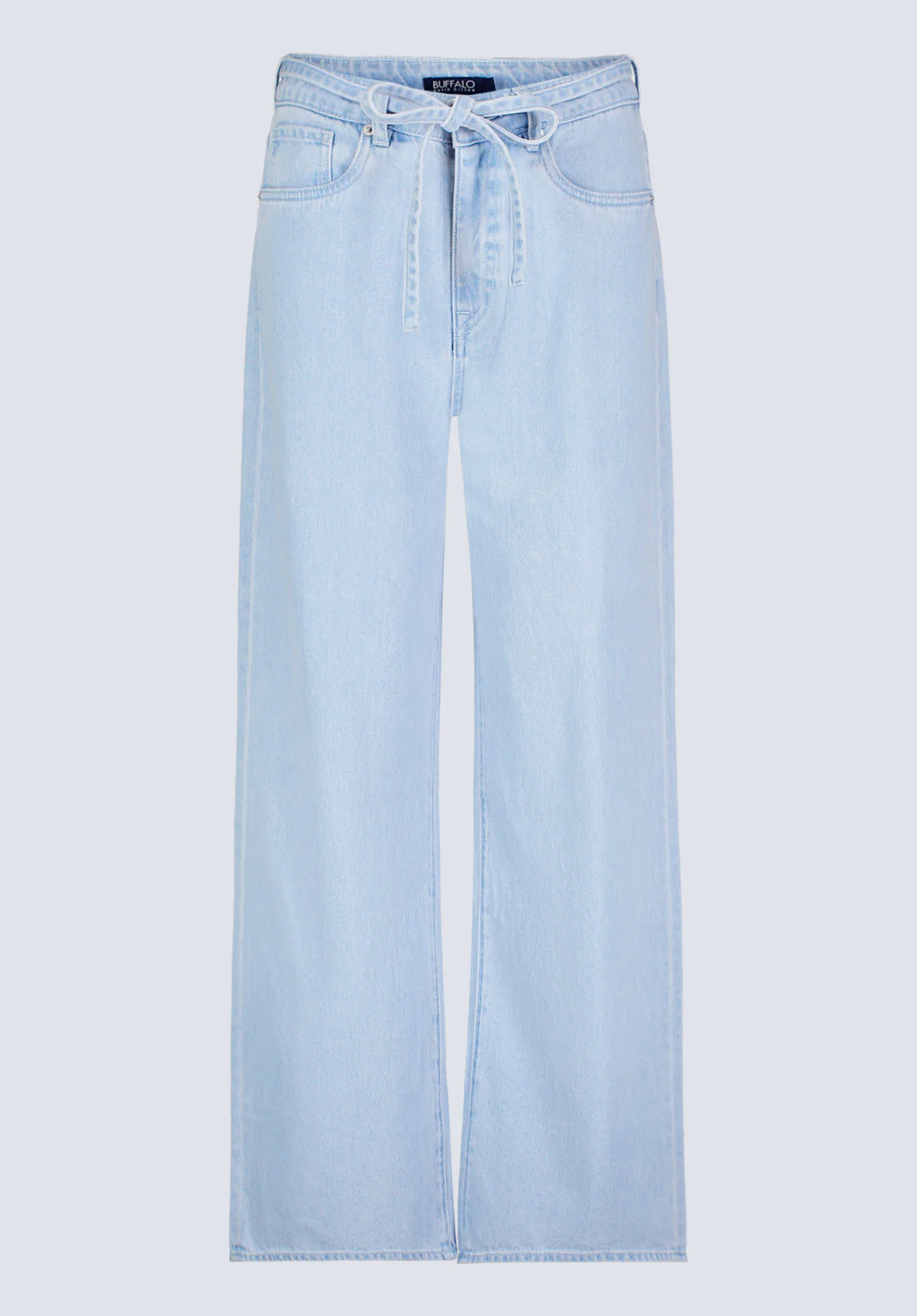 High Rise Wide Leg Alecia Women's Jeans, Light Vintage Blue - BL16011 - Image 6