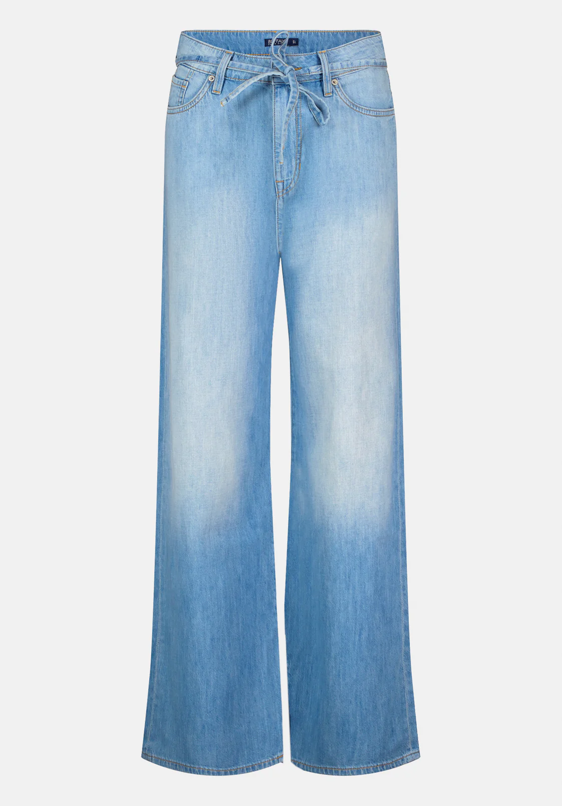 High Rise Wide Leg Alecia Women's Lightweight Jeans, Light Blue - BL16113 - Image 5