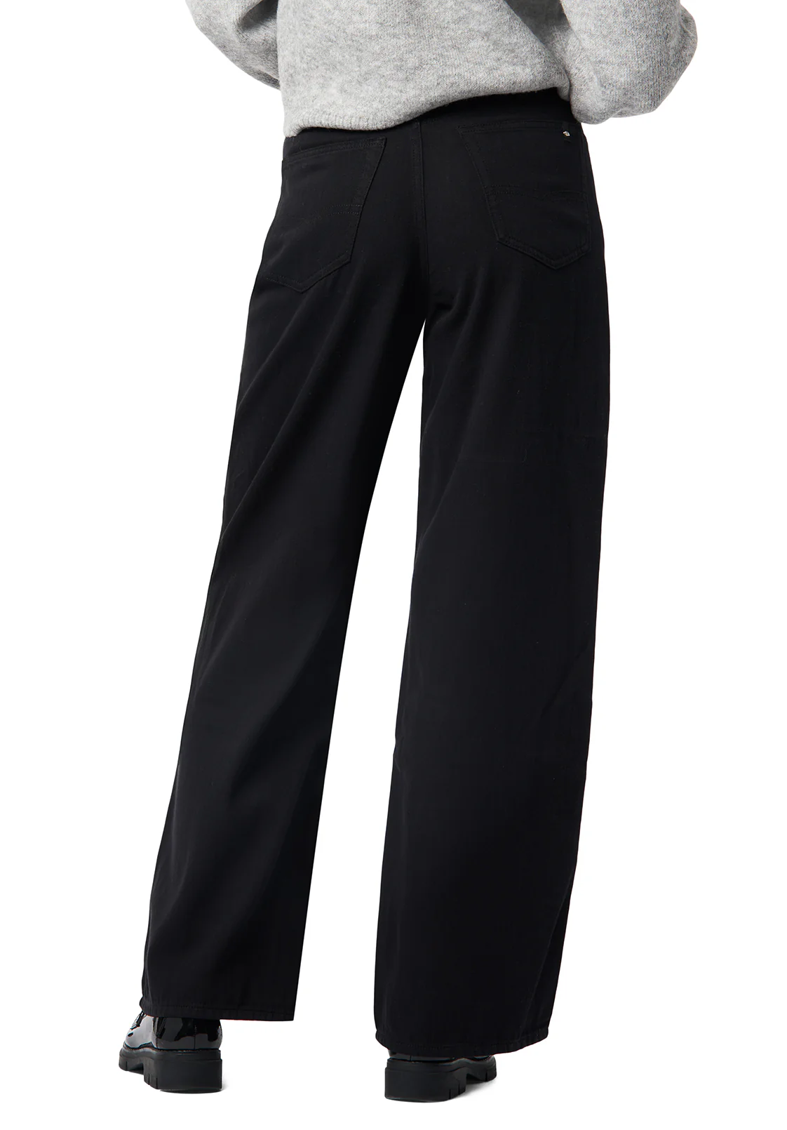 High Rise Wide Leg Alecia Women's Pants, Black - BL16136 - Image 3