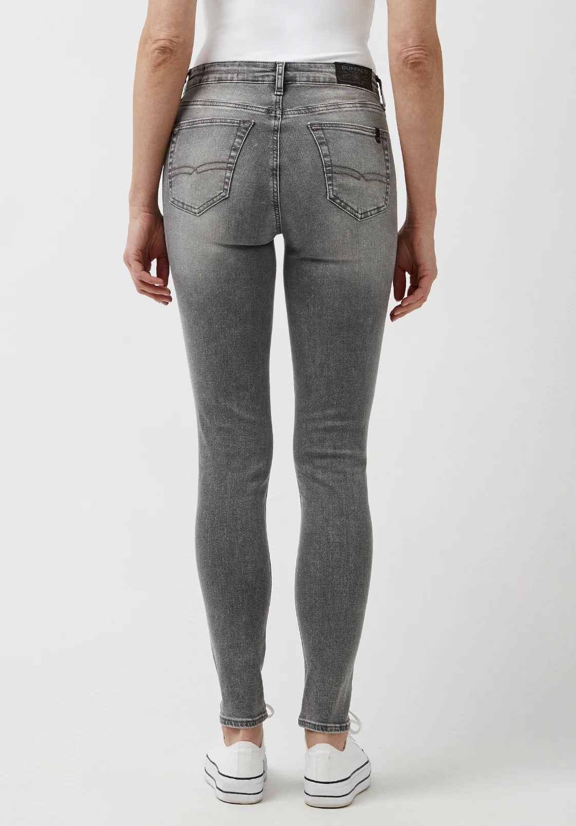 Mid Rise Skinny Alexa Women's Jeans in Light Carbon Grey - BL15671 - Image 2