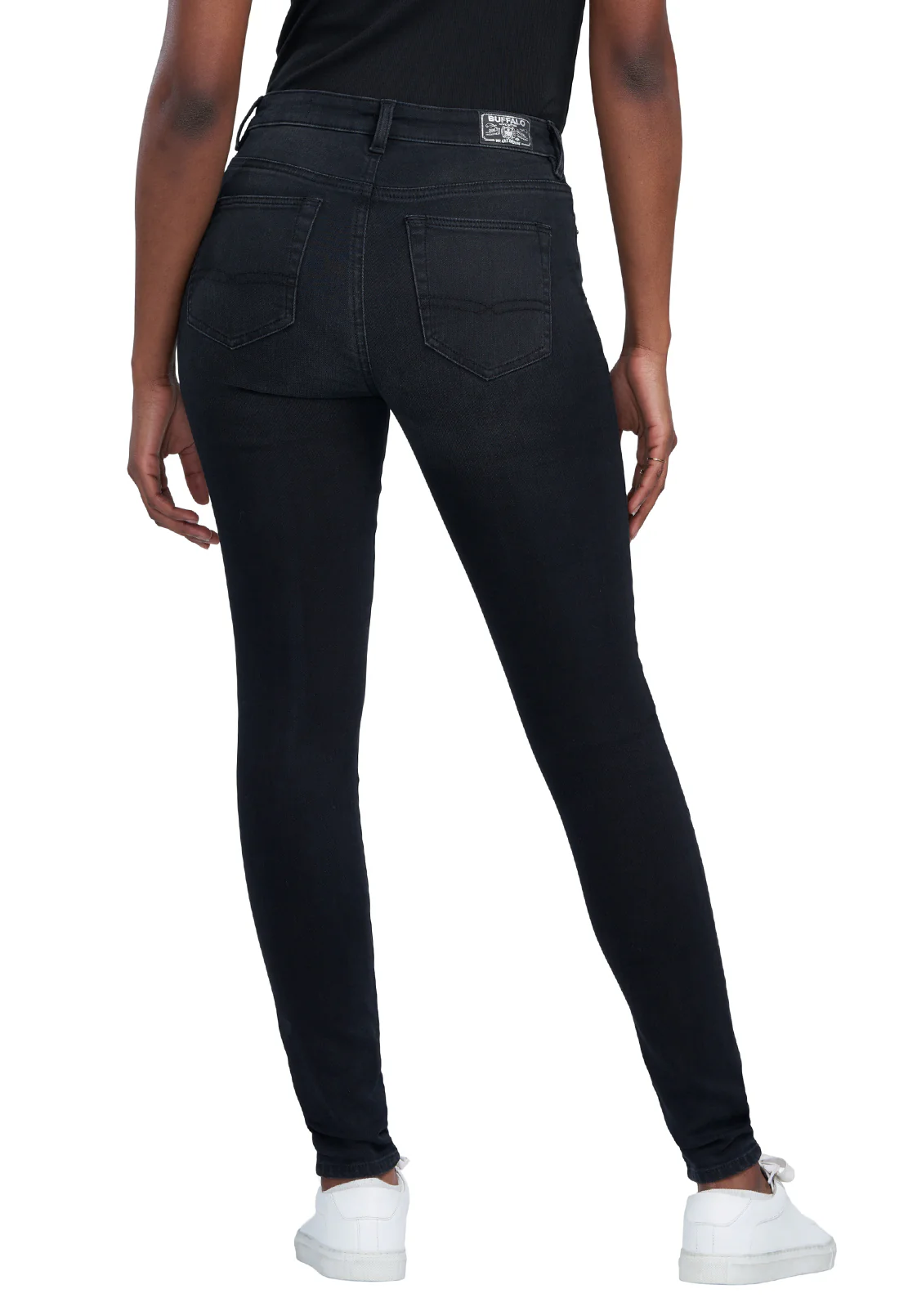 Mid Rise Skinny Alexa Women's Jeans in Faded Black- BL15843 - Image 7