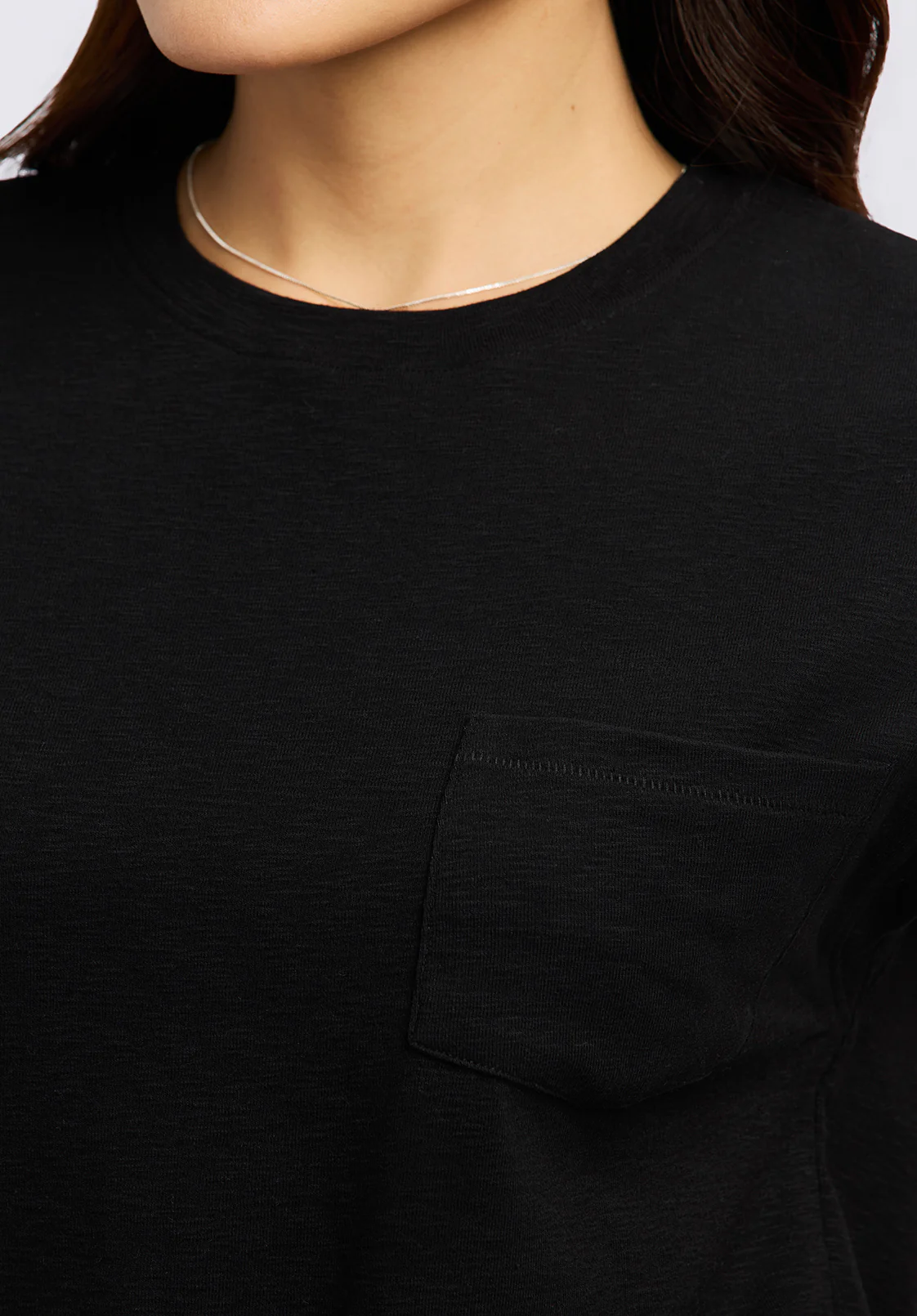 Amandine Women's Cap-Sleeve Crop Top, Black - KT0196P - Image 5
