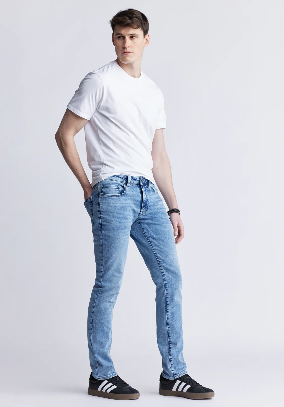 Slim Ash Men's Freedom Flex Jeans, Sanded Wash - BM22990 - Image 5