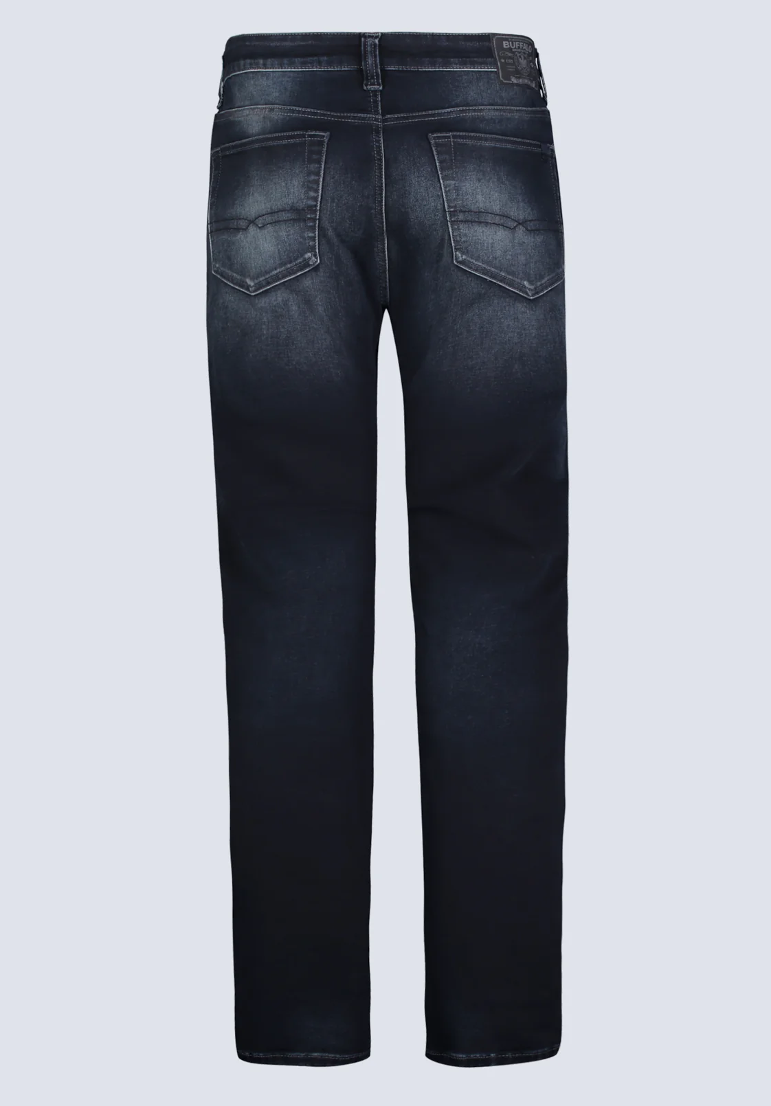 Slim Ash Men's Jeans, Crinkled and Sanded Dark Indigo - BM26012 - Image 8