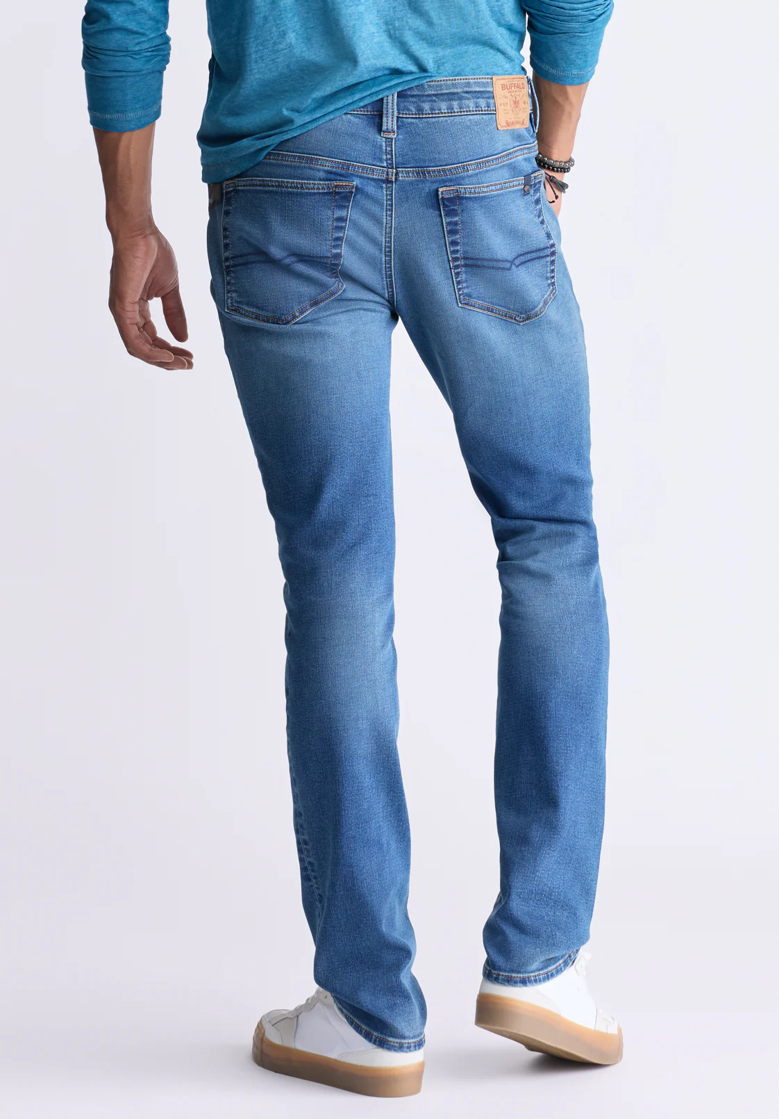 Slim Ash Men's Freedom Flex Jeans, Authentic Washed Indigo - BM26017 - Image 3