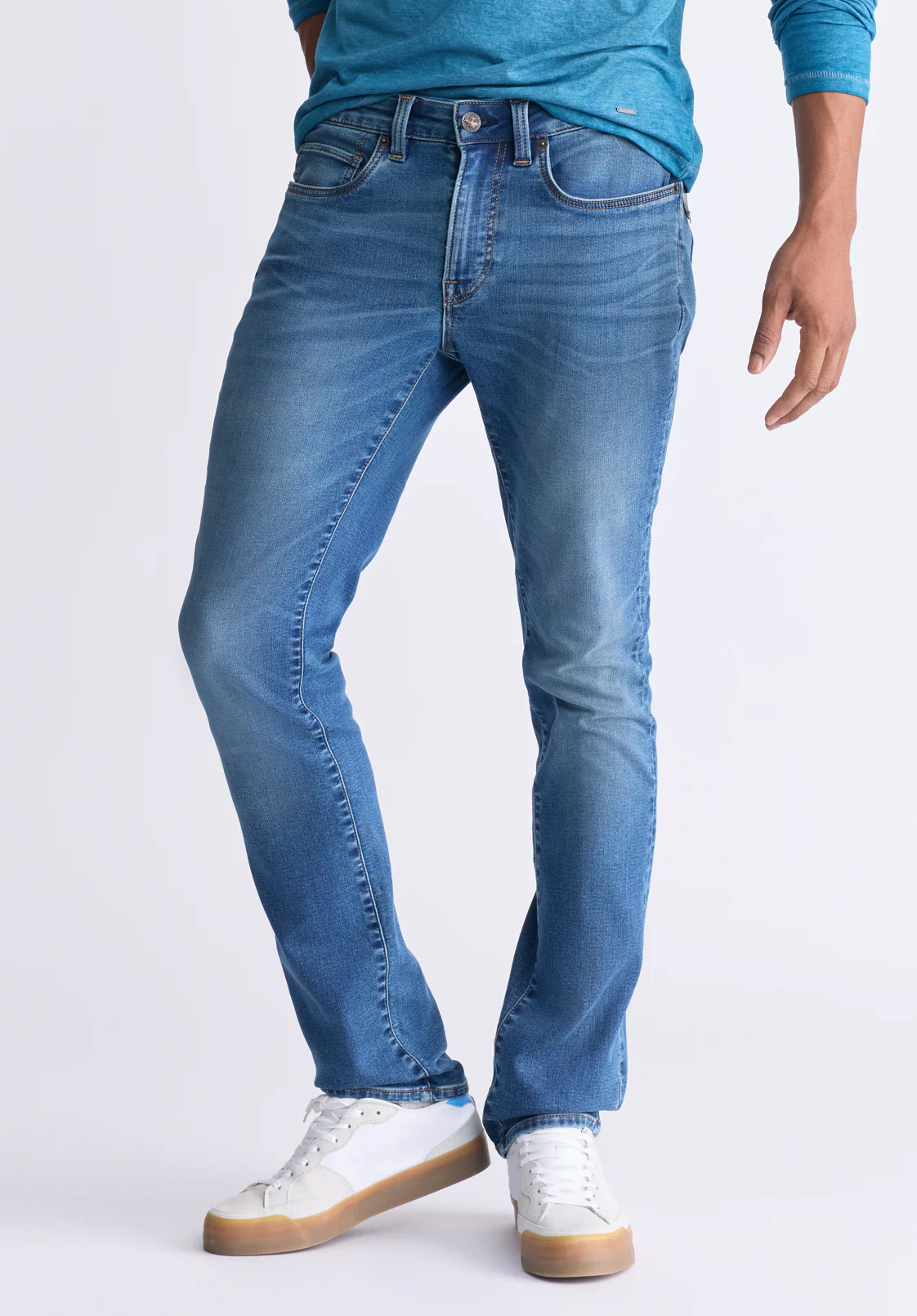 Slim Ash Men's Freedom Flex Jeans, Authentic Washed Indigo - BM26017 - Image 4