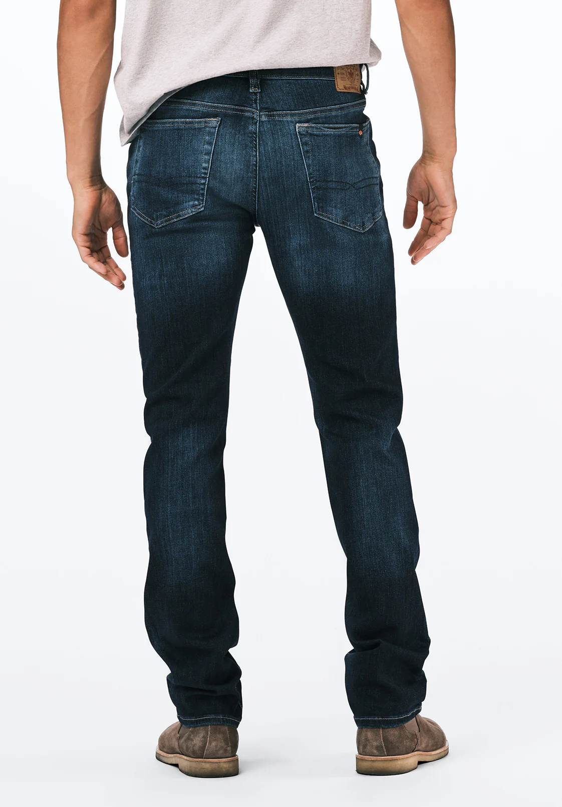 Slim Ash Men's Jeans, Contrast Whiskered Indigo - BM26024 - Image 4