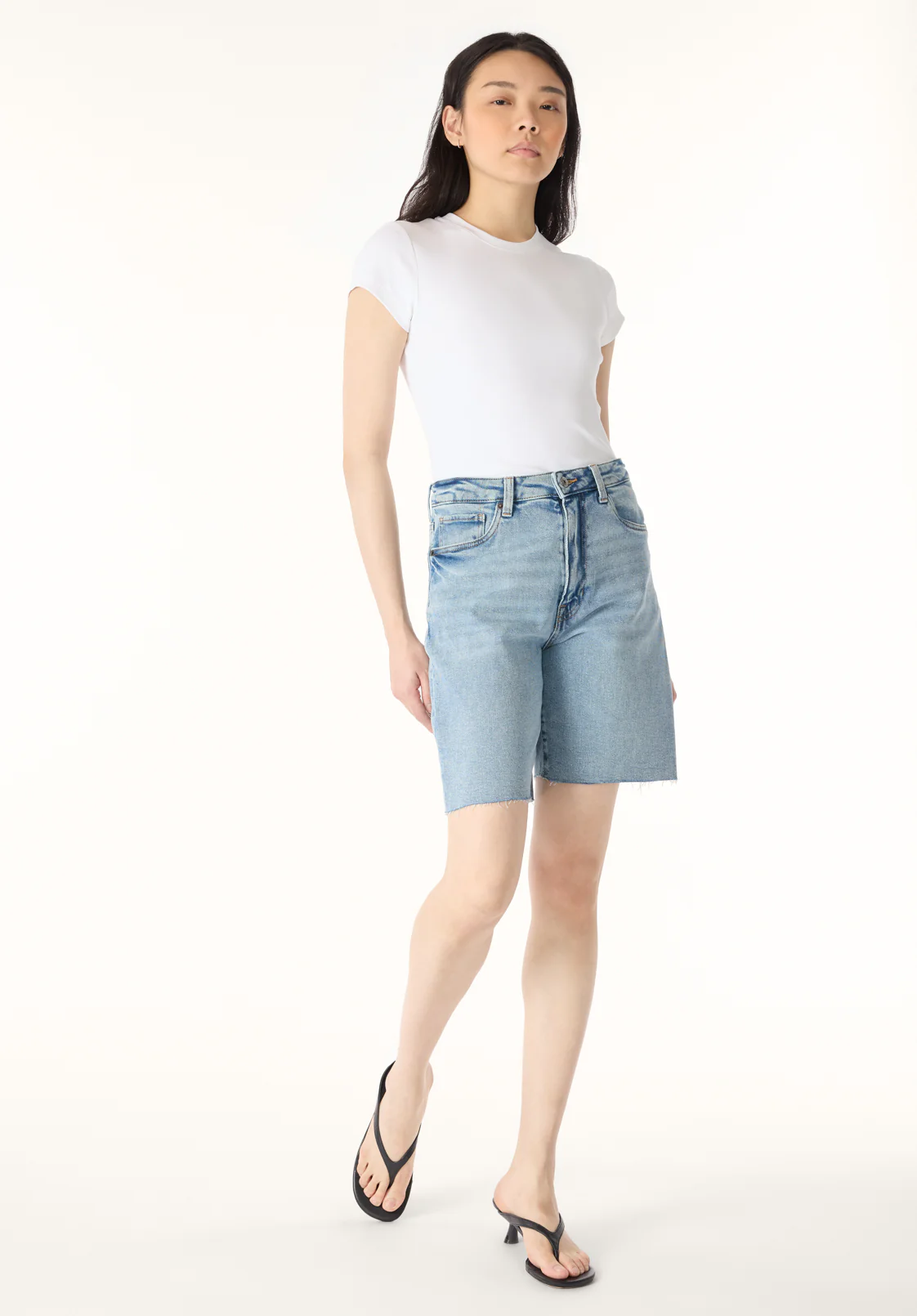 High Rise Women's Bermuda Bambi, Vintage Blue - BL16079
