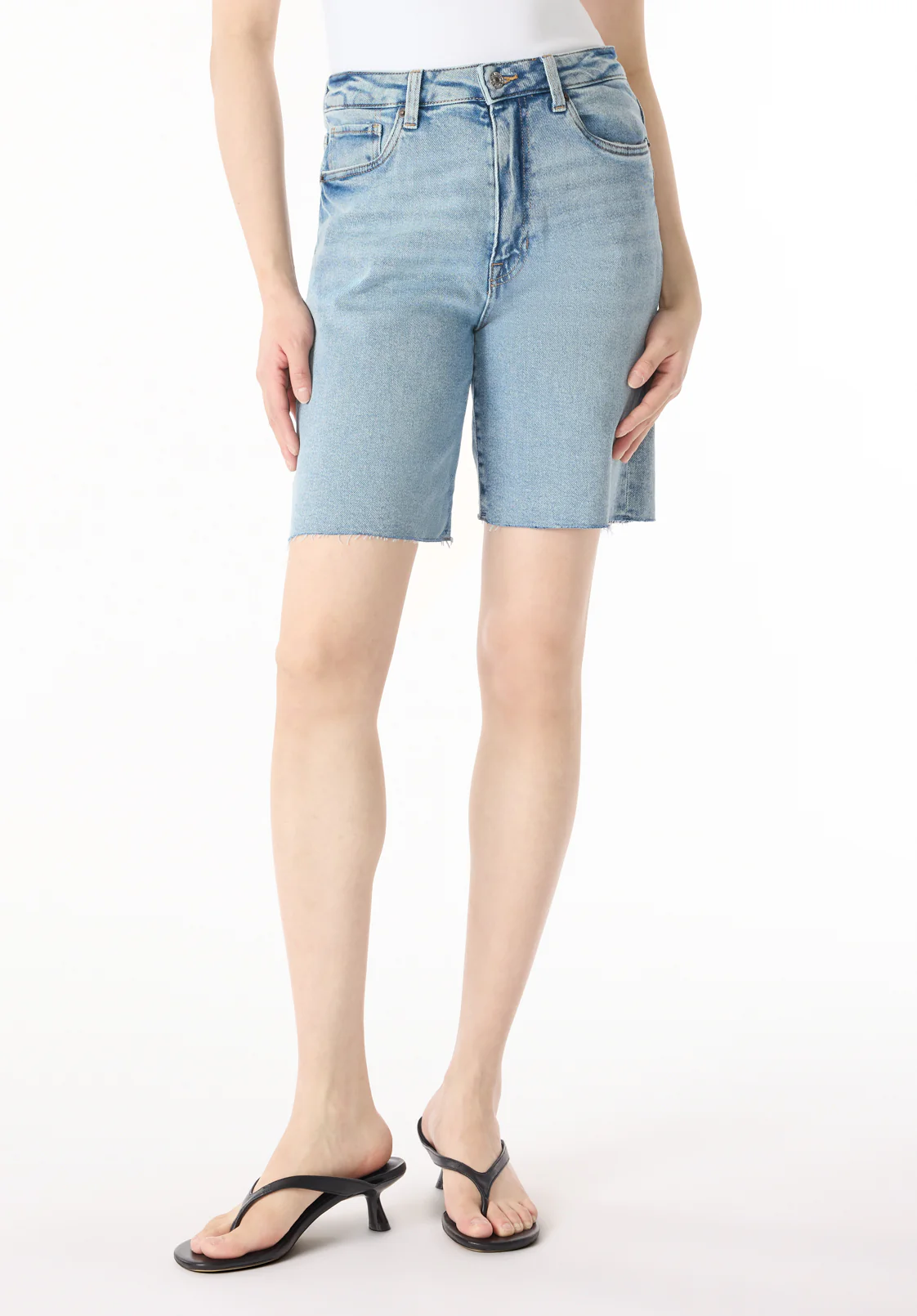 High Rise Women's Bermuda Bambi, Vintage Blue - BL16079 - Image 2