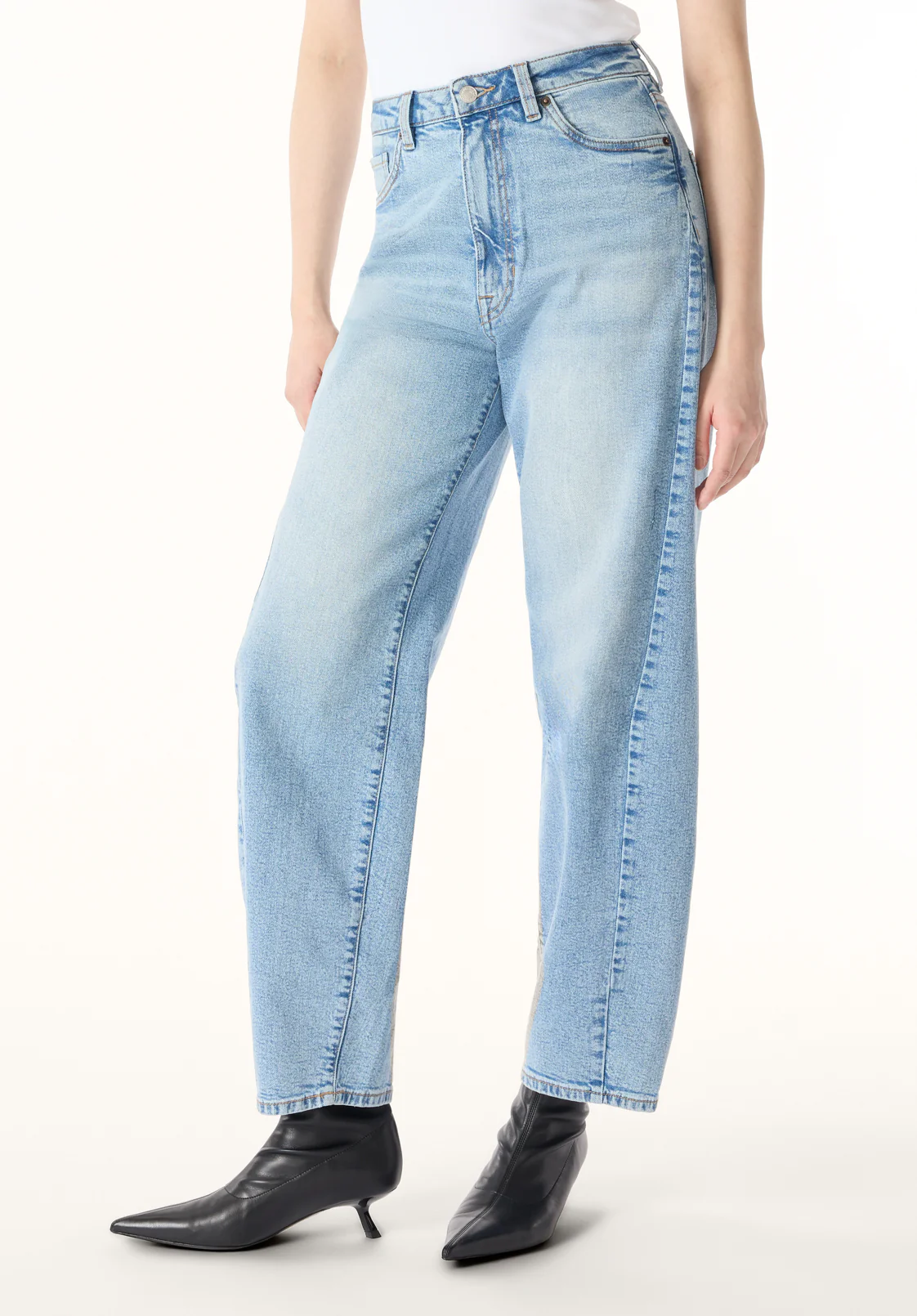 High Rise Barrel Barbara Women's Jeans, Vintage Blue - BL16072 - Image 3