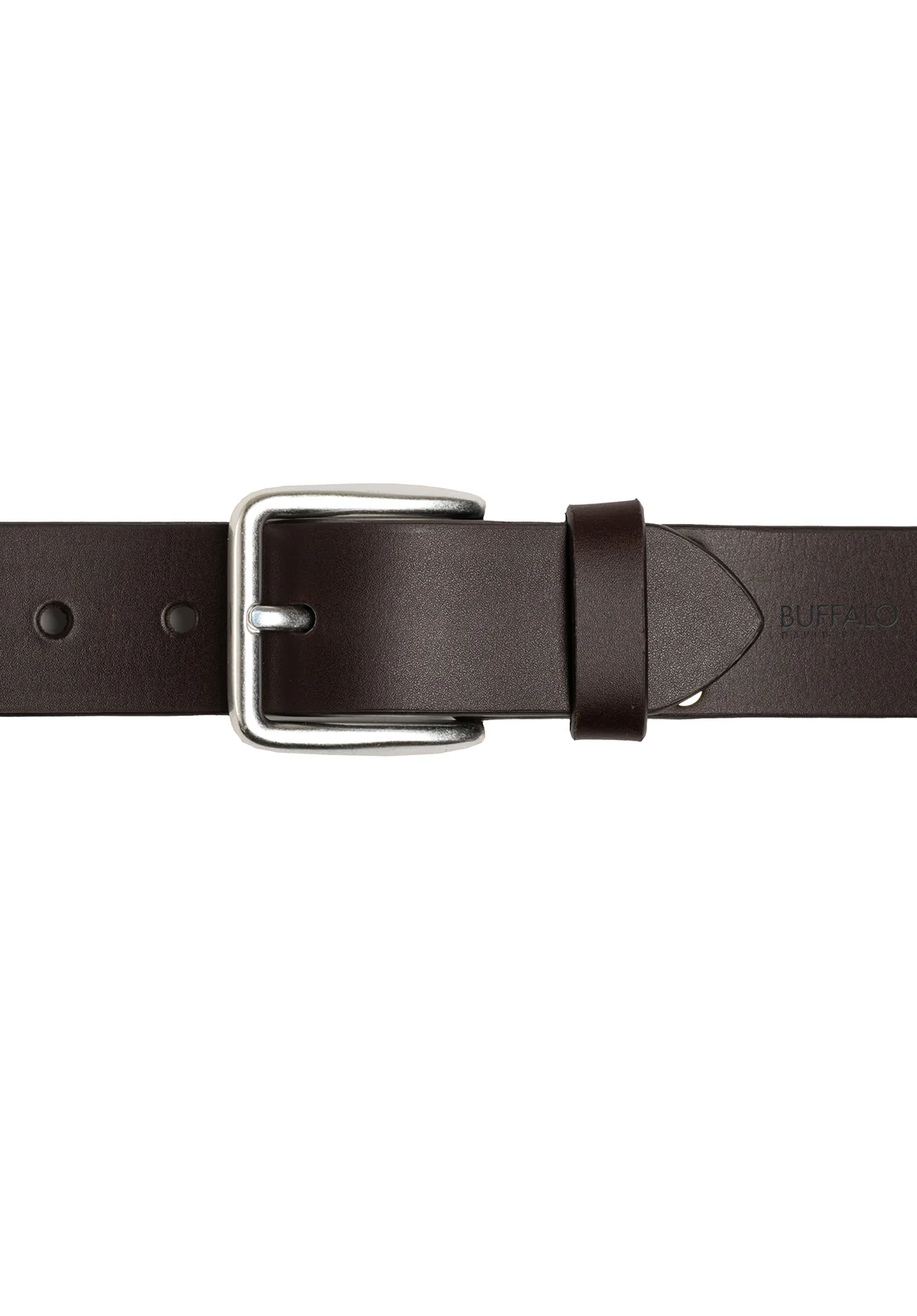Smooth Full Grain Brown Buffalo Leather Belt - BB1001C13 - Image 3