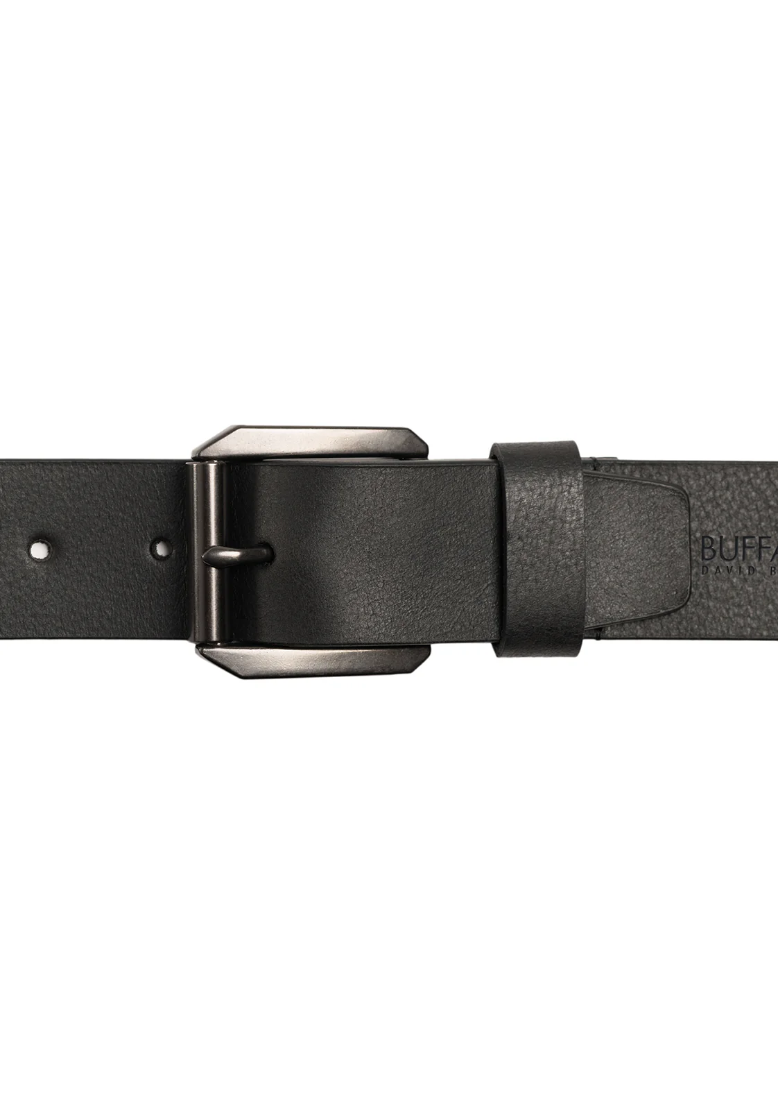 Full Grain Black Buffalo Leather Belt with Blackened Finish - BB1004C04 - Image 3