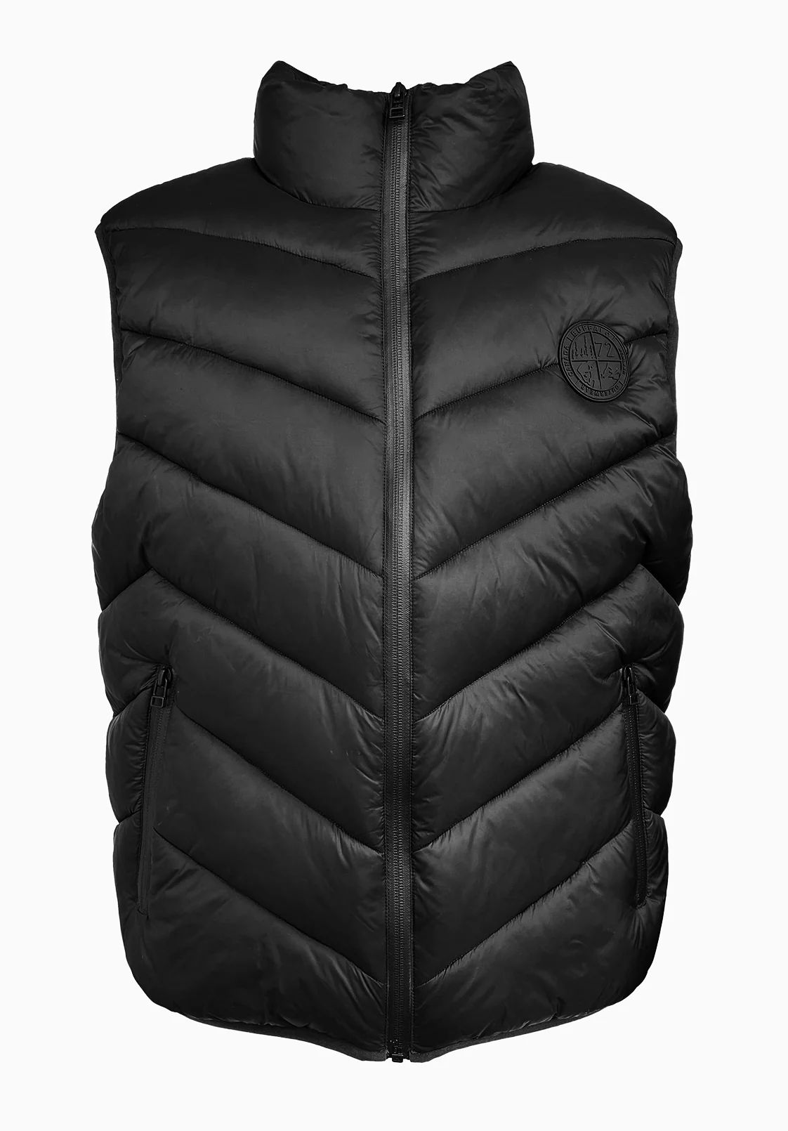 Davies Men's Puffer Vest, Black - OBMEF007 - Image 5