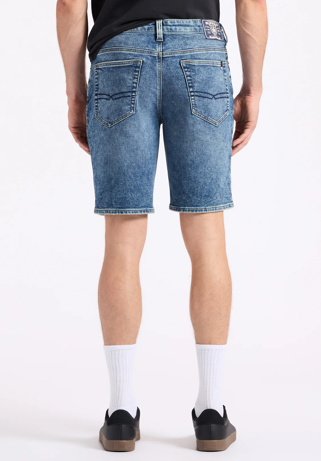 Relaxed Straight Dean Men's Freedom Flex Shorts, Sanded Vintage Indigo - BM26066 - Image 4