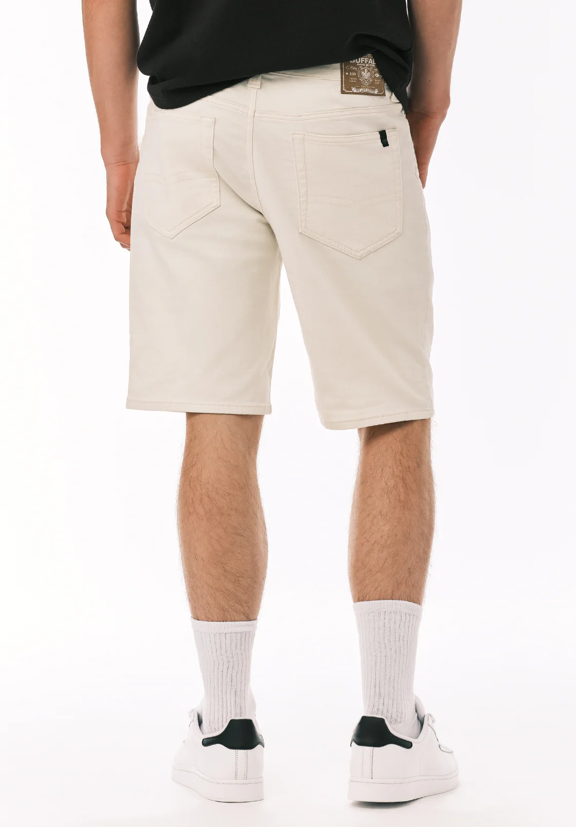 Relaxed Straight Dean Men's Freedom Flex Shorts, Vanilla White - BM26067 - Image 4