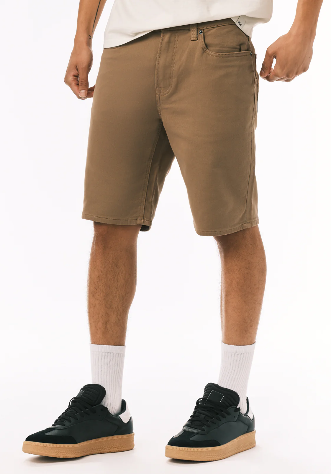 Relaxed Straight Dean Men's Freedom Flex Shorts, Dark Beige - BM26067 - Image 3