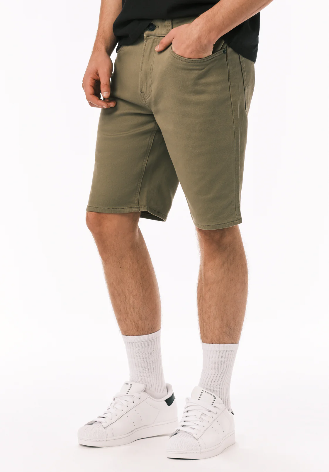 Relaxed Straight Dean Men's Freedom Flex Shorts, Olive - BM26067 - Image 3