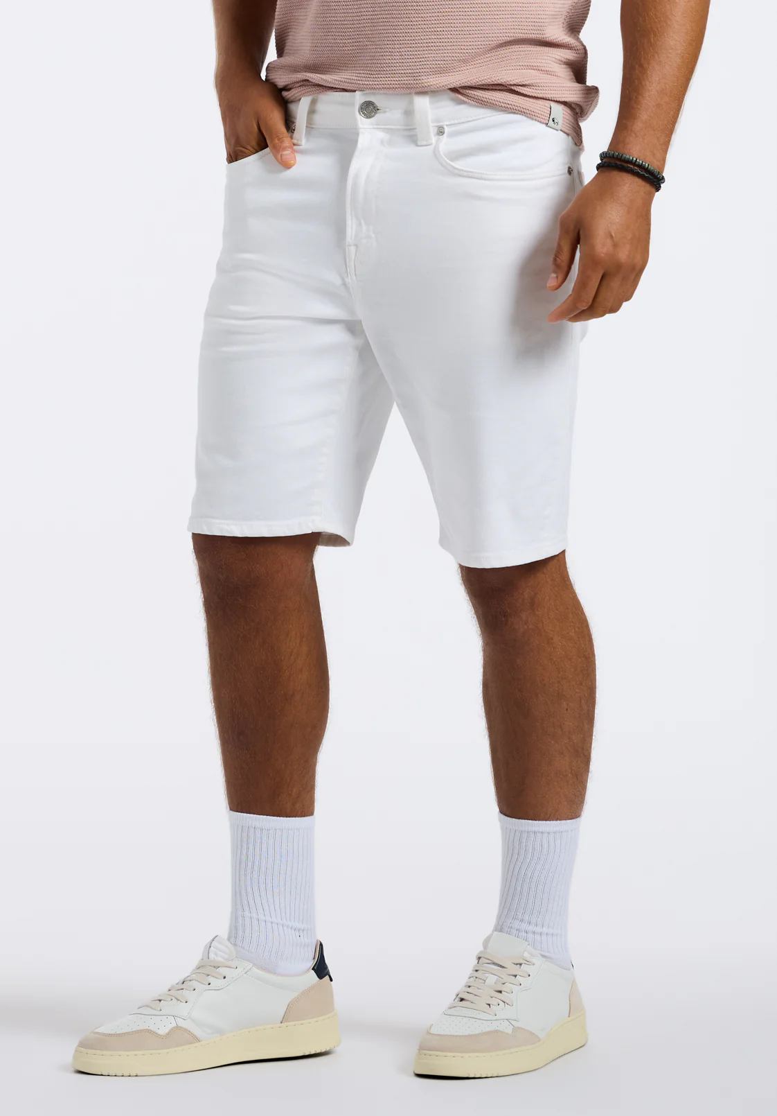 Relaxed Straight Dean Men's Short, White - BM26097 - Image 3