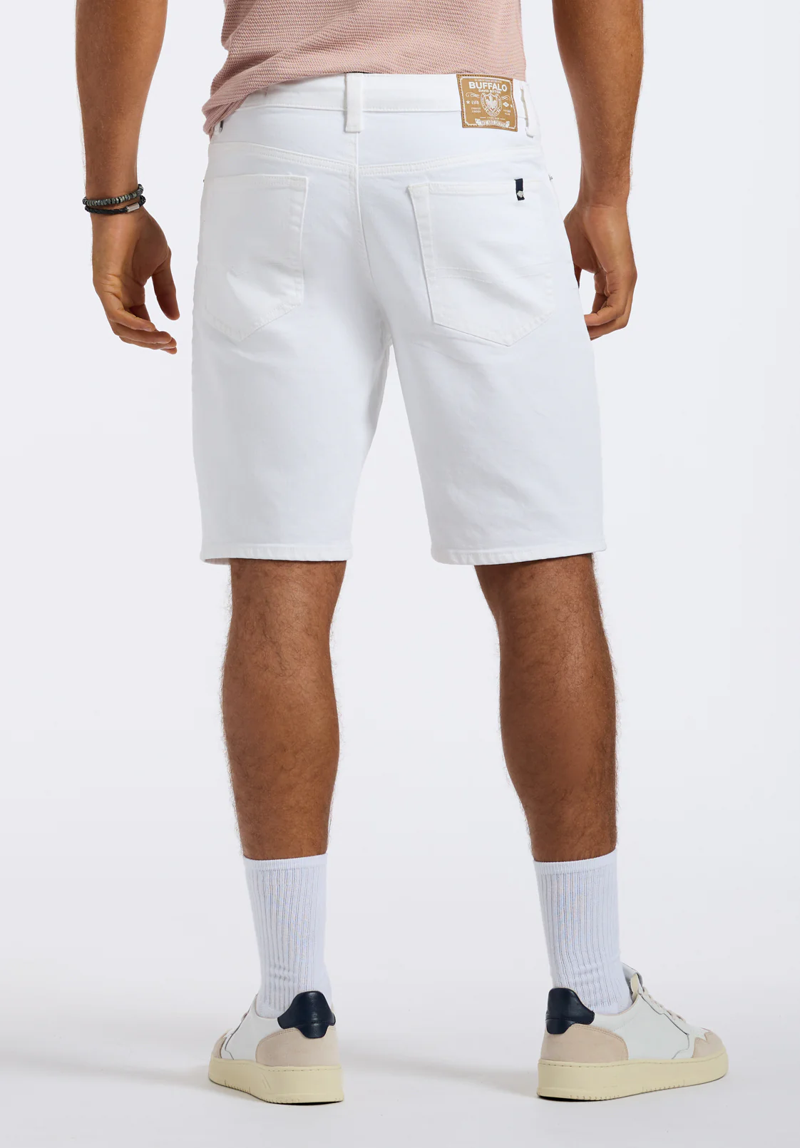 Relaxed Straight Dean Men's Short, White - BM26097 - Image 4