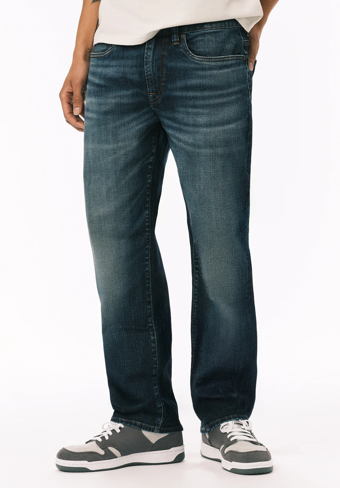 Relaxed Straight Driven Men’s Jeans, Indigo - BM22826 - Image 4