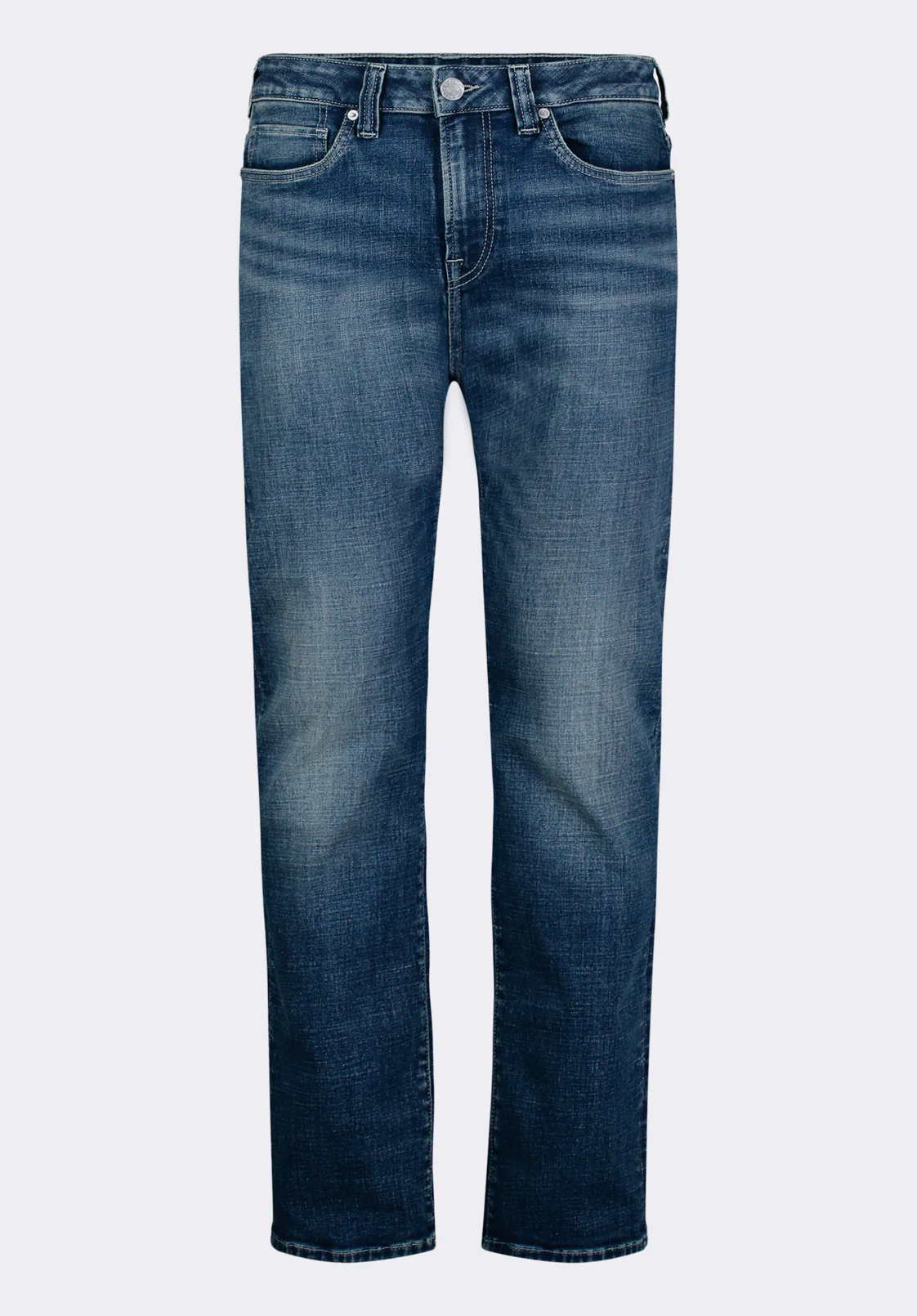 Relaxed Straight Driven Men's Jeans, Authentic Worked Indigo - BM26060 - Image 6