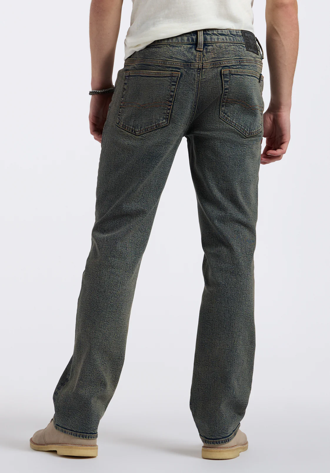 Relaxed Straight Driven Men's Jeans, Authentic Worn Indigo - BM26074 - Image 4