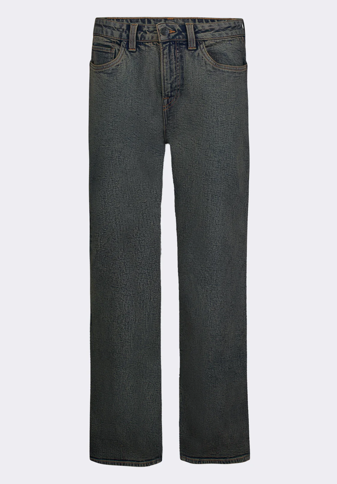 Relaxed Straight Driven Men's Jeans, Authentic Worn Indigo - BM26074 - Image 7