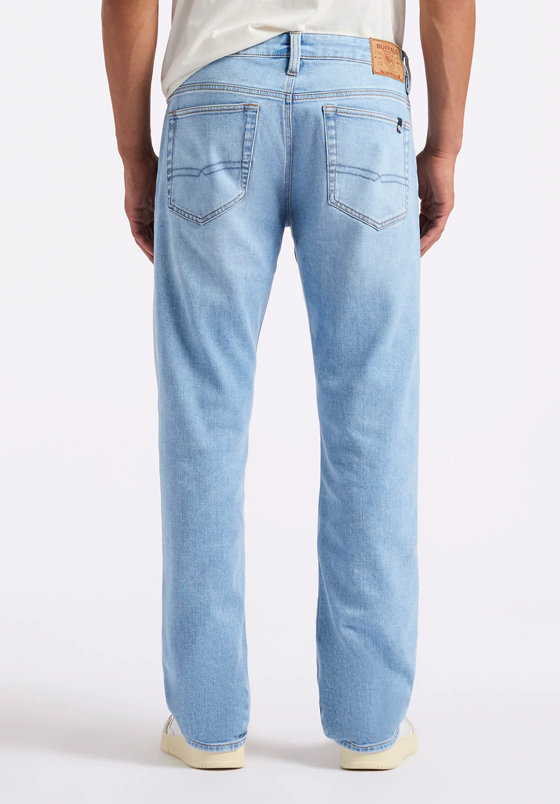 Relaxed Straight Driven Men's Jeans, Light Blue - BM26082 - Image 4