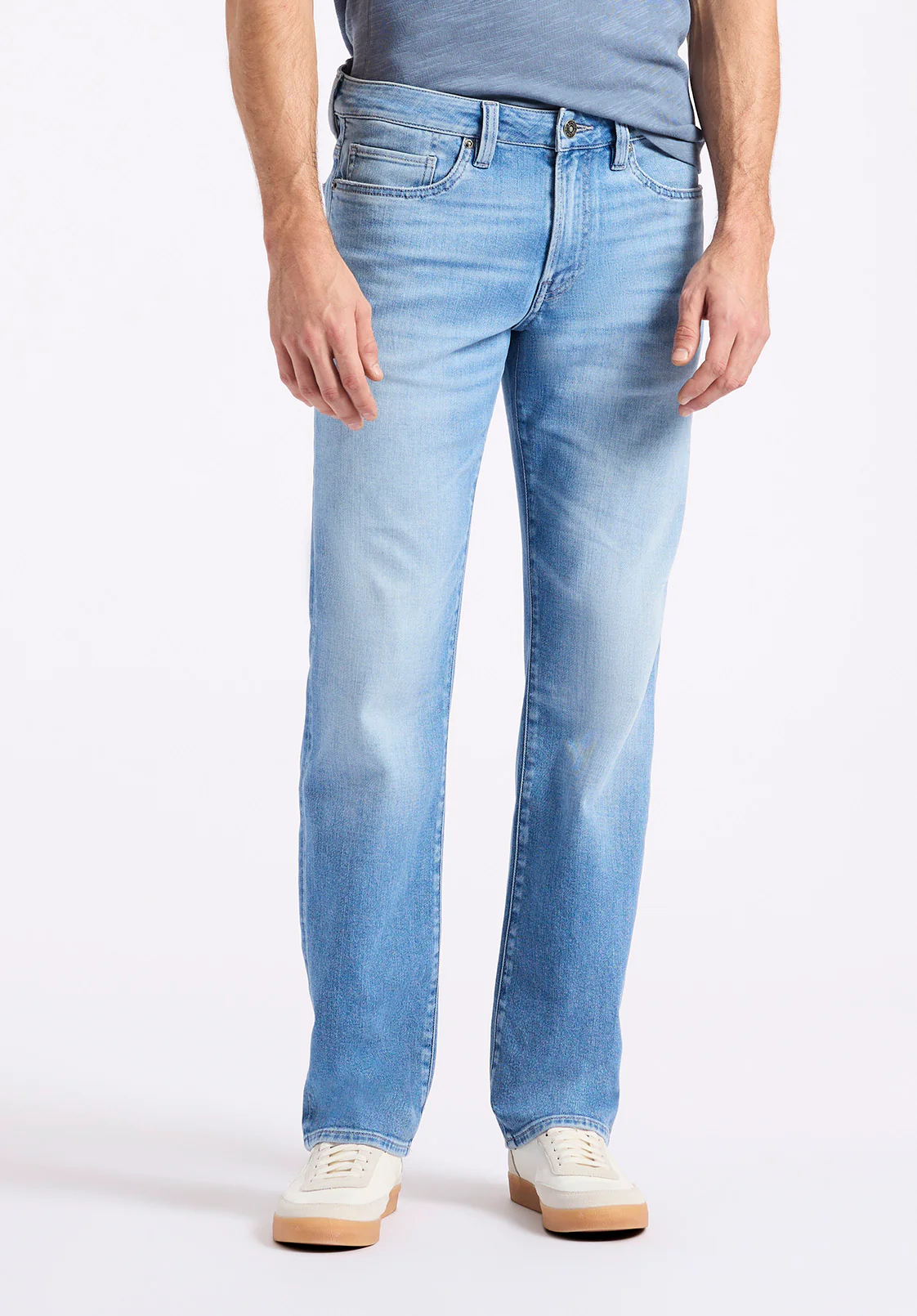 Relaxed Straight Driven Men's Jeans, Vintage Blue - BM26083 - Image 2