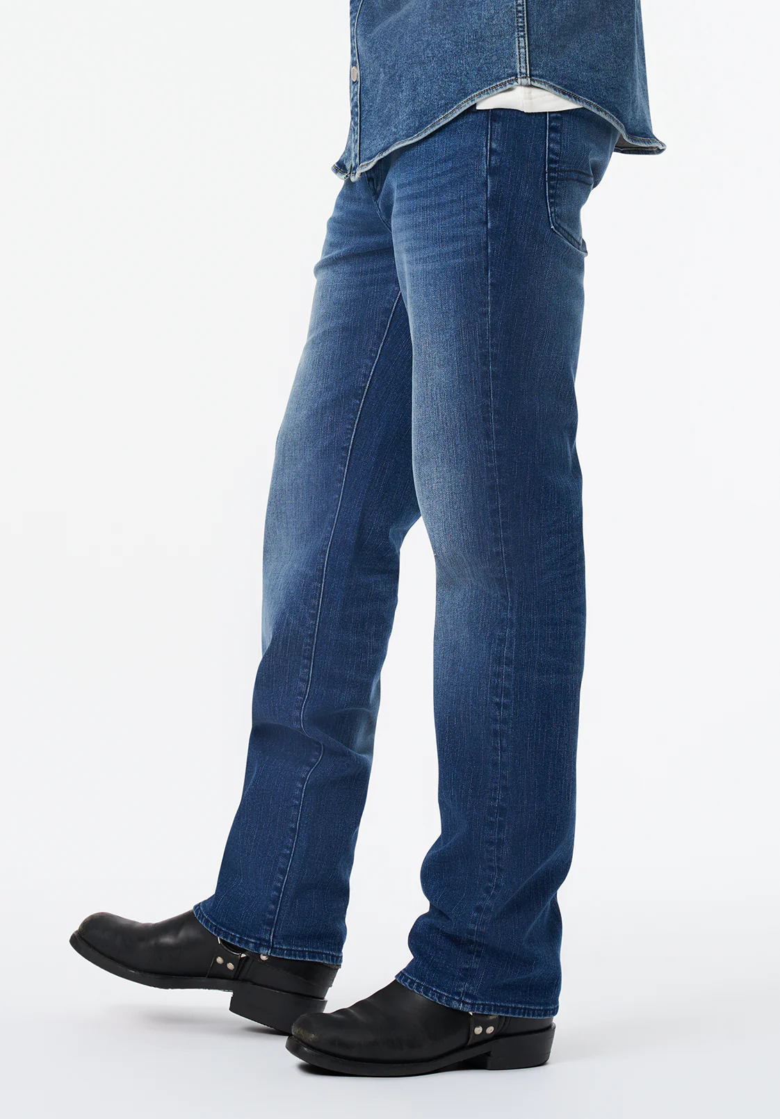 Relaxed Straight Driven Men's Jeans, Sandblasted And Whiskered - BM26108 - Image 3