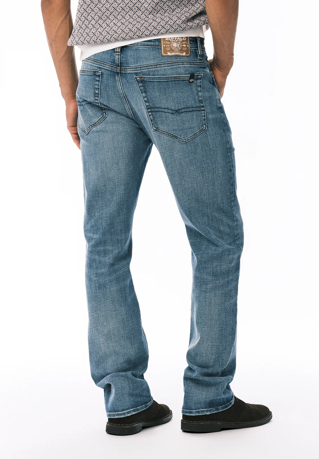 Relaxed Straight Driven Men's Jeans, Worn Out Blue - BM26155 - Image 4