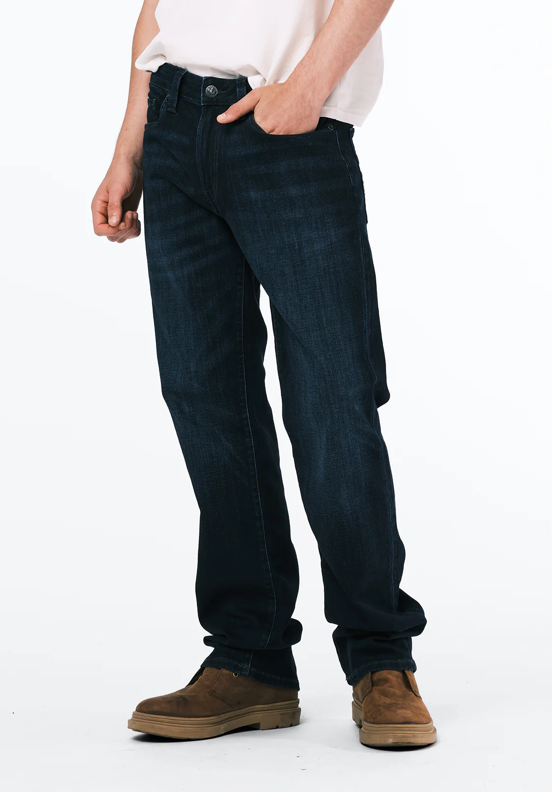 Relaxed Straight Driven Men's Jeans in Authentic Indigo - BM22137 - Image 3