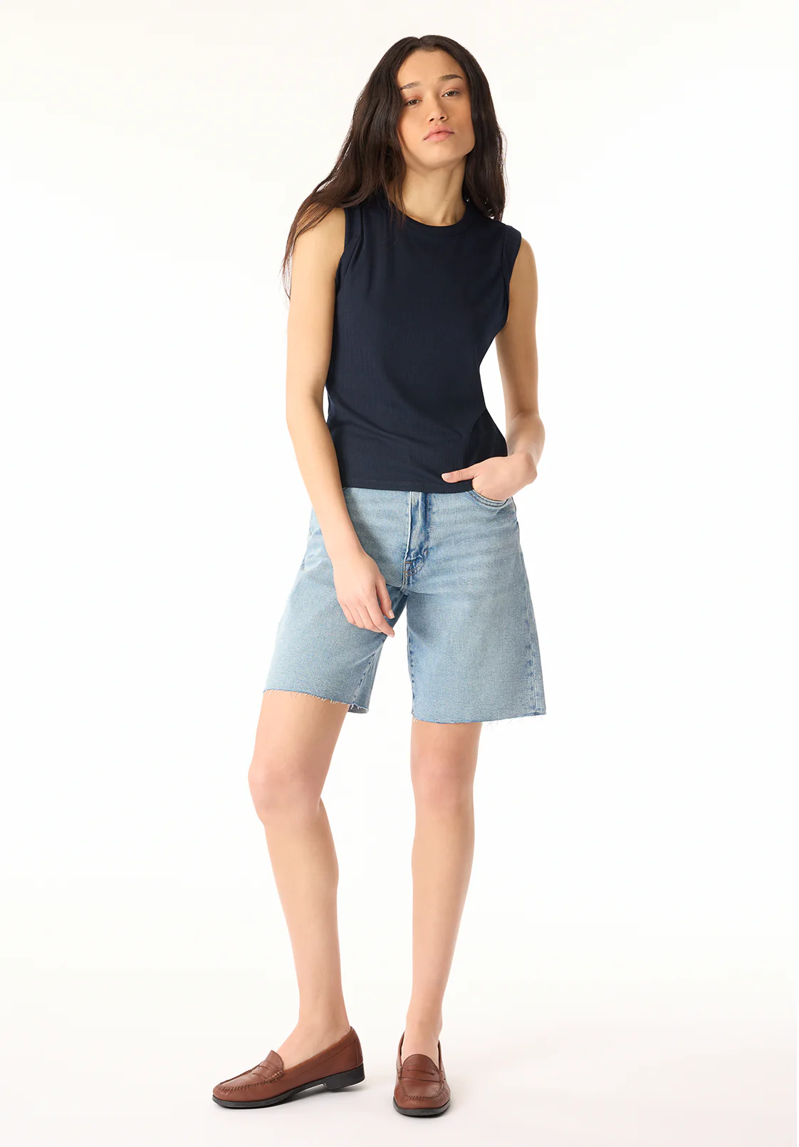Elayne Women’s Sleeveless Top, Navy - KT0191P