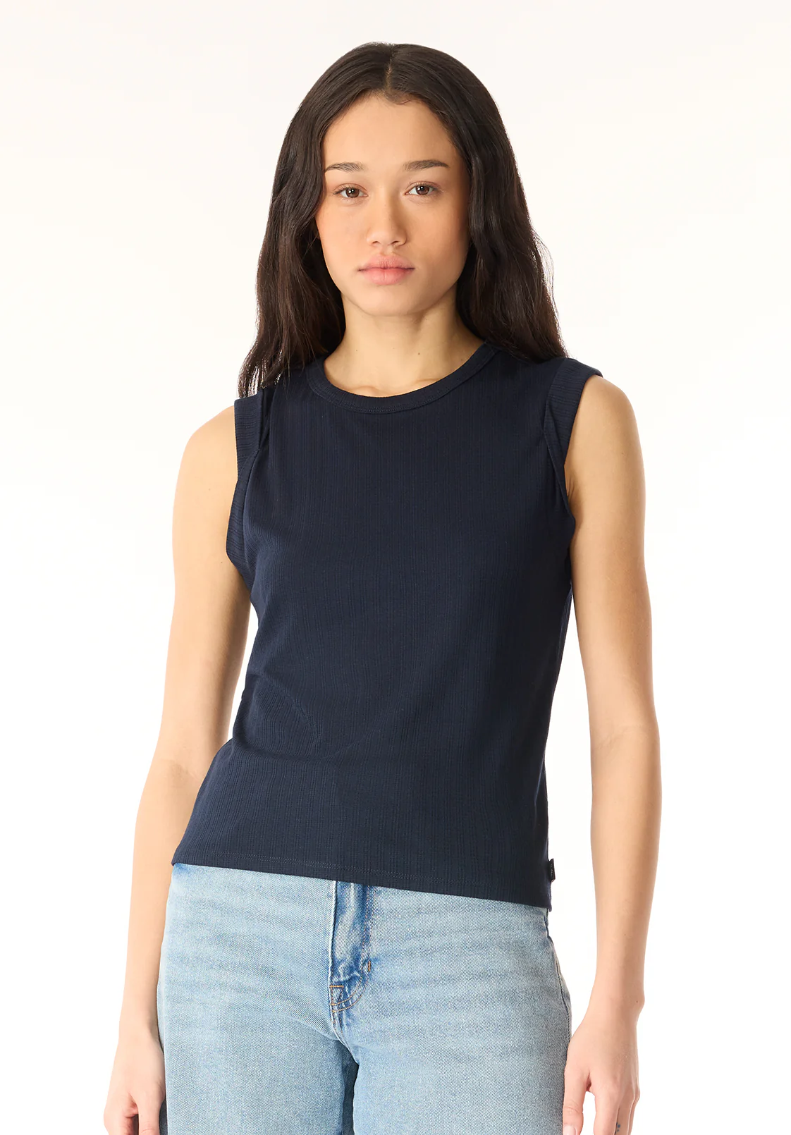 Elayne Women’s Sleeveless Top, Navy - KT0191P - Image 2