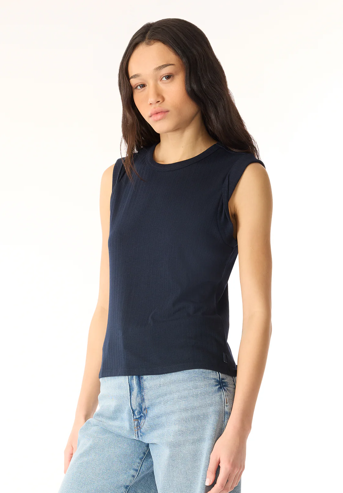 Elayne Women’s Sleeveless Top, Navy - KT0191P - Image 3