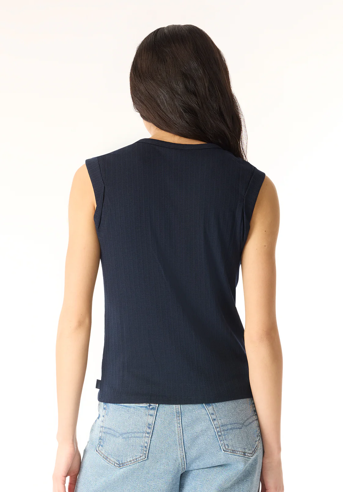 Elayne Women’s Sleeveless Top, Navy - KT0191P - Image 4