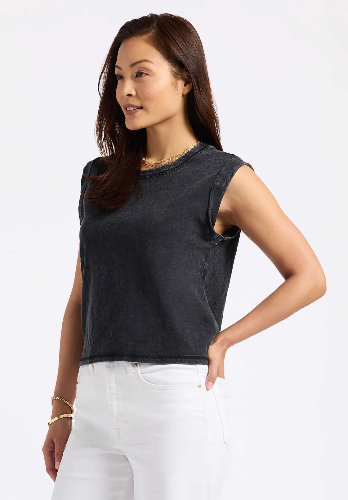 Elayne Women’s Sleeveless Top, Black - KT0230P - Image 3