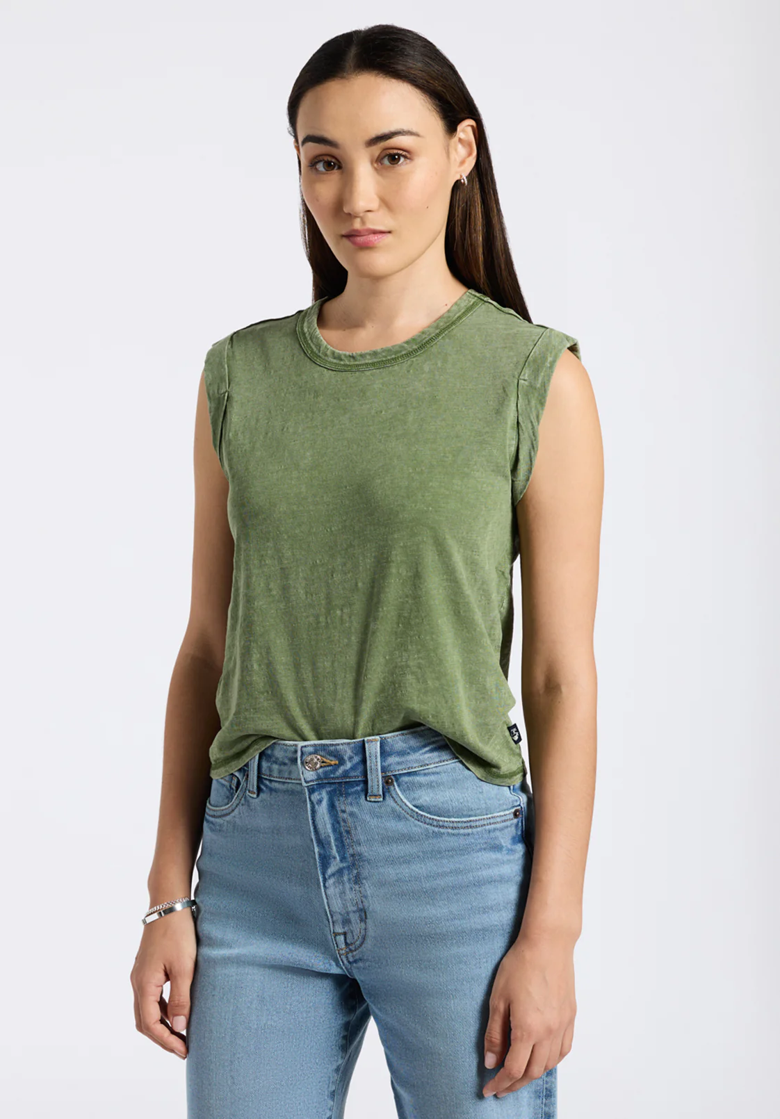 Elayne Women’s Sleeveless Top, Bronze Green - KT0230P - Image 2