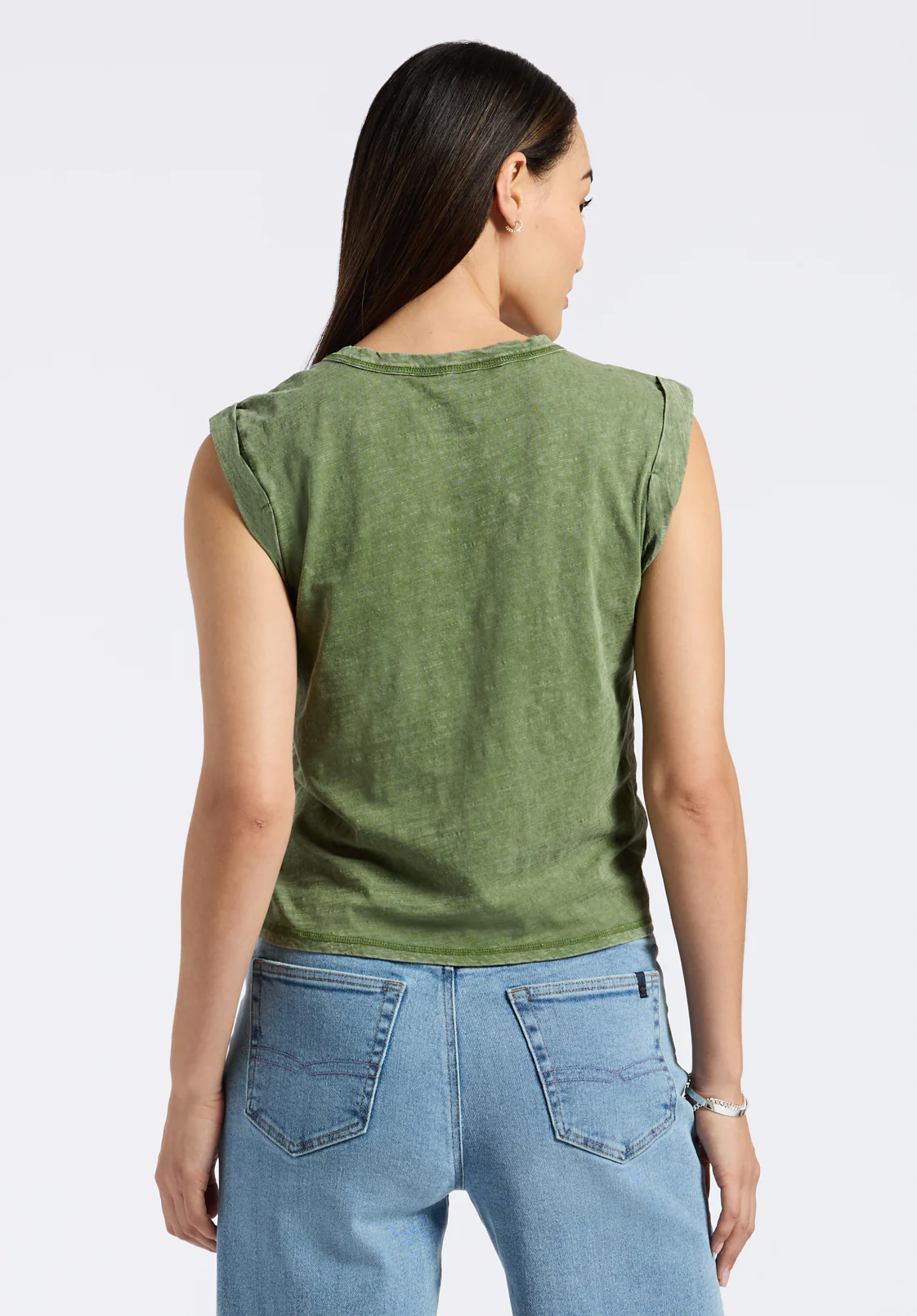 Elayne Women’s Sleeveless Top, Bronze Green - KT0230P - Image 3