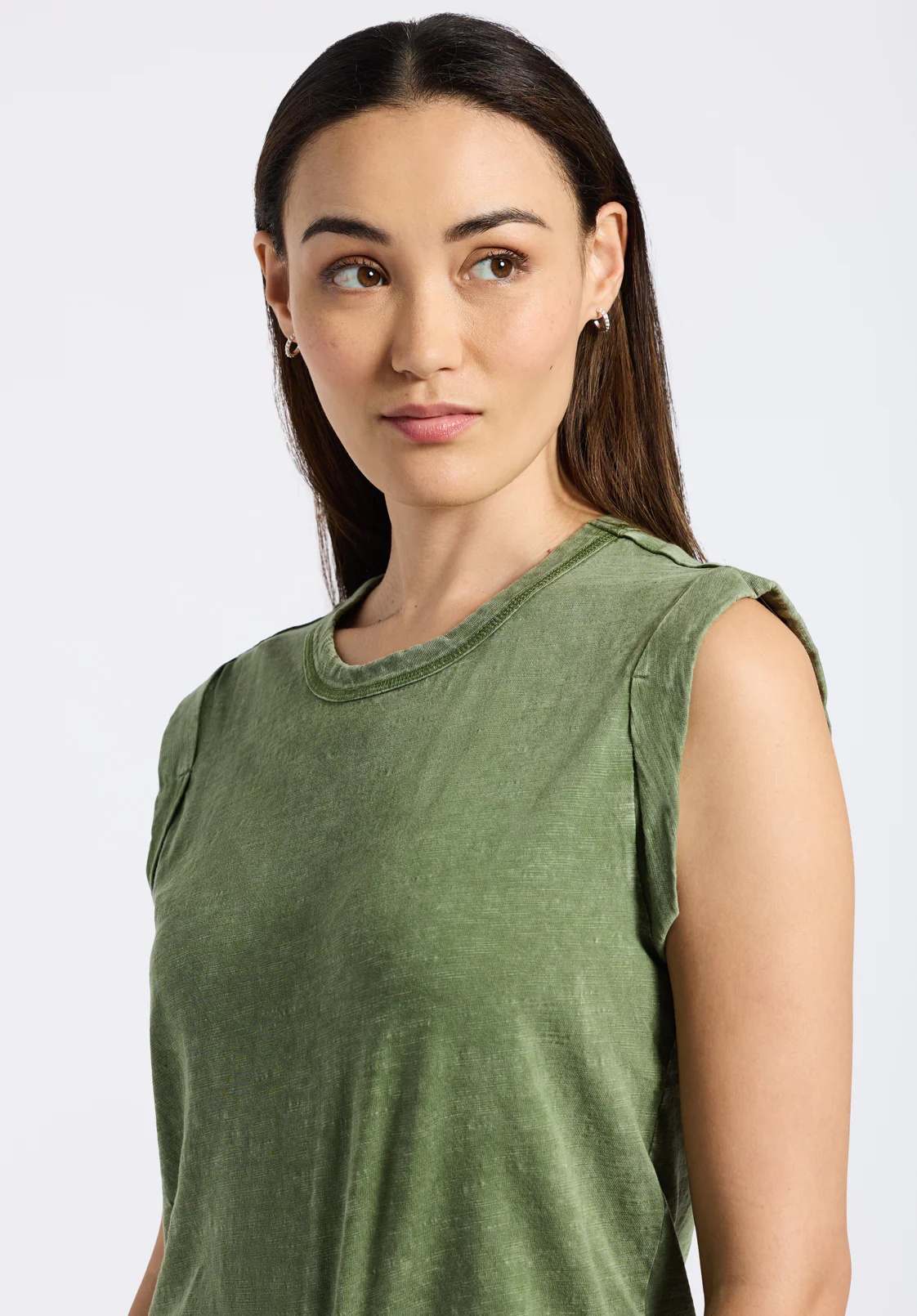 Elayne Women’s Sleeveless Top, Bronze Green - KT0230P - Image 4