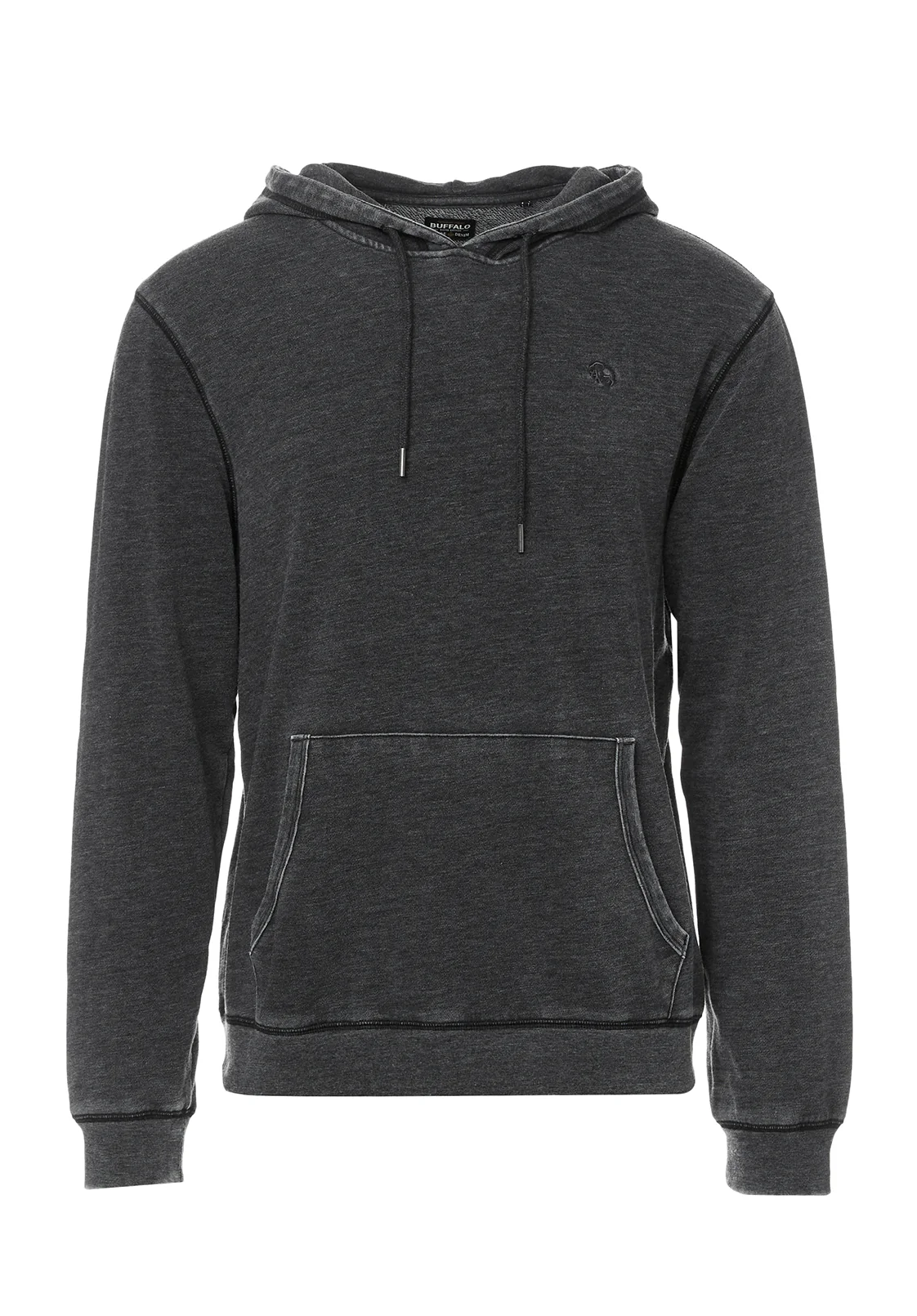 Farman Men’s Lightweight Hooded Sweatshirt, Black- BM24171 - Image 8